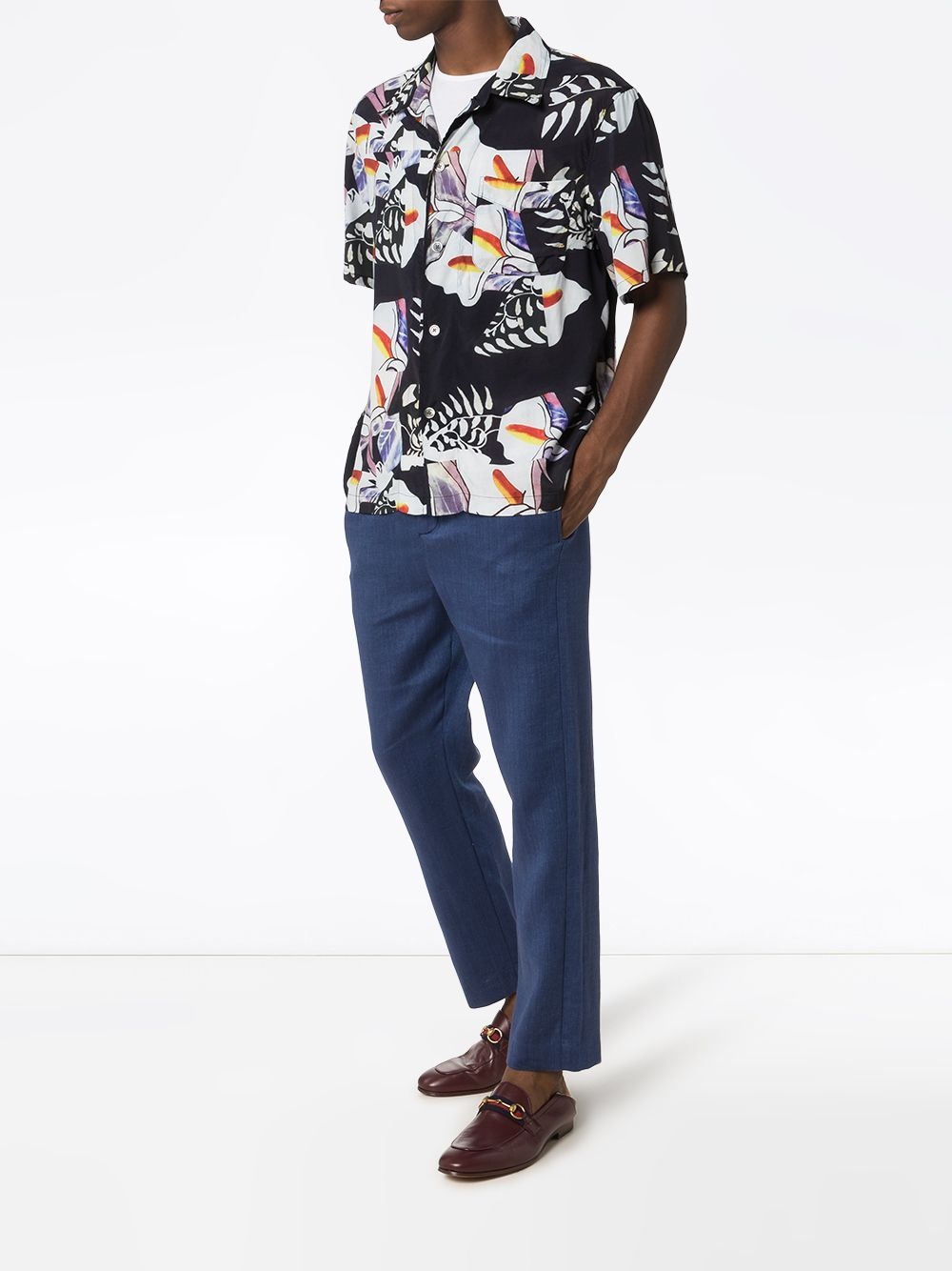 Oscar linen-cotton blend trousers - 2