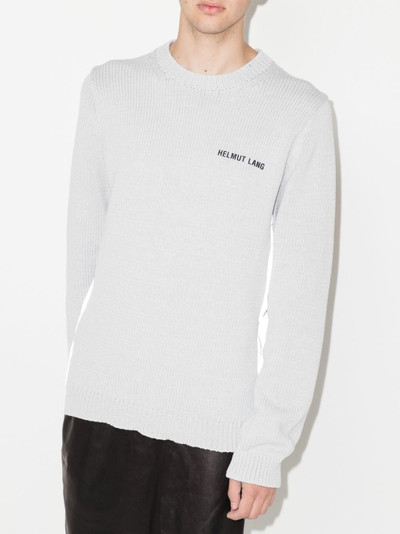 Helmut Lang ribbed-knit panelled jumper outlook