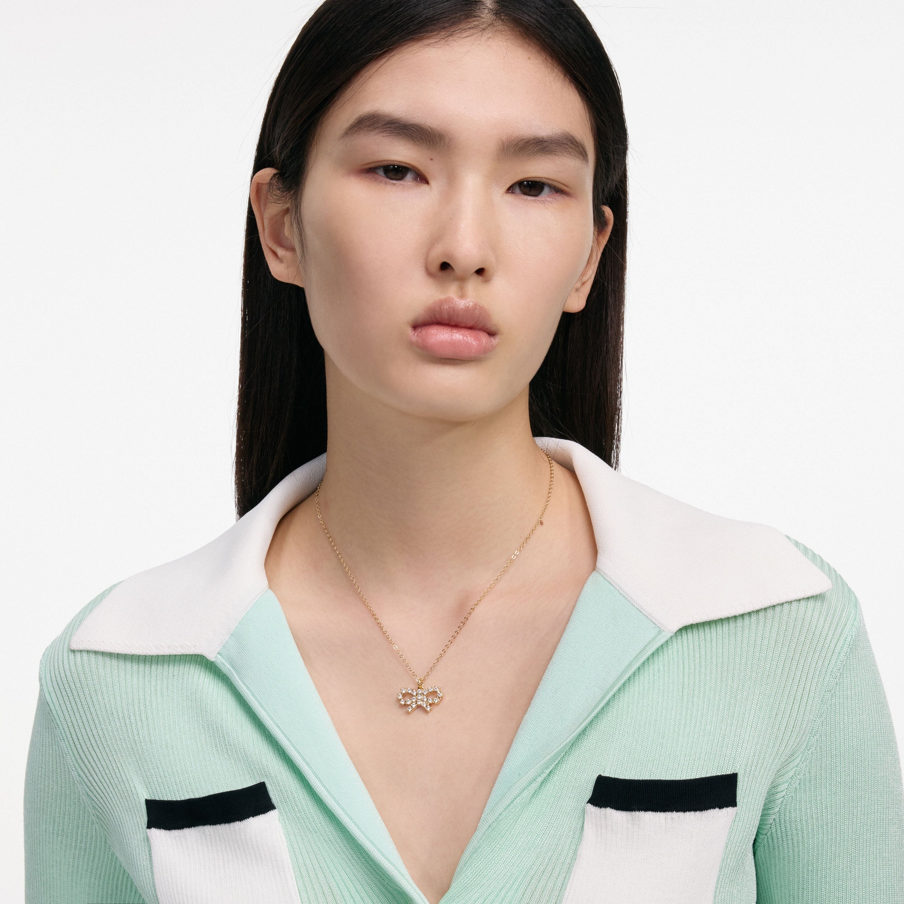 Micro Gold Bow Necklace - 3