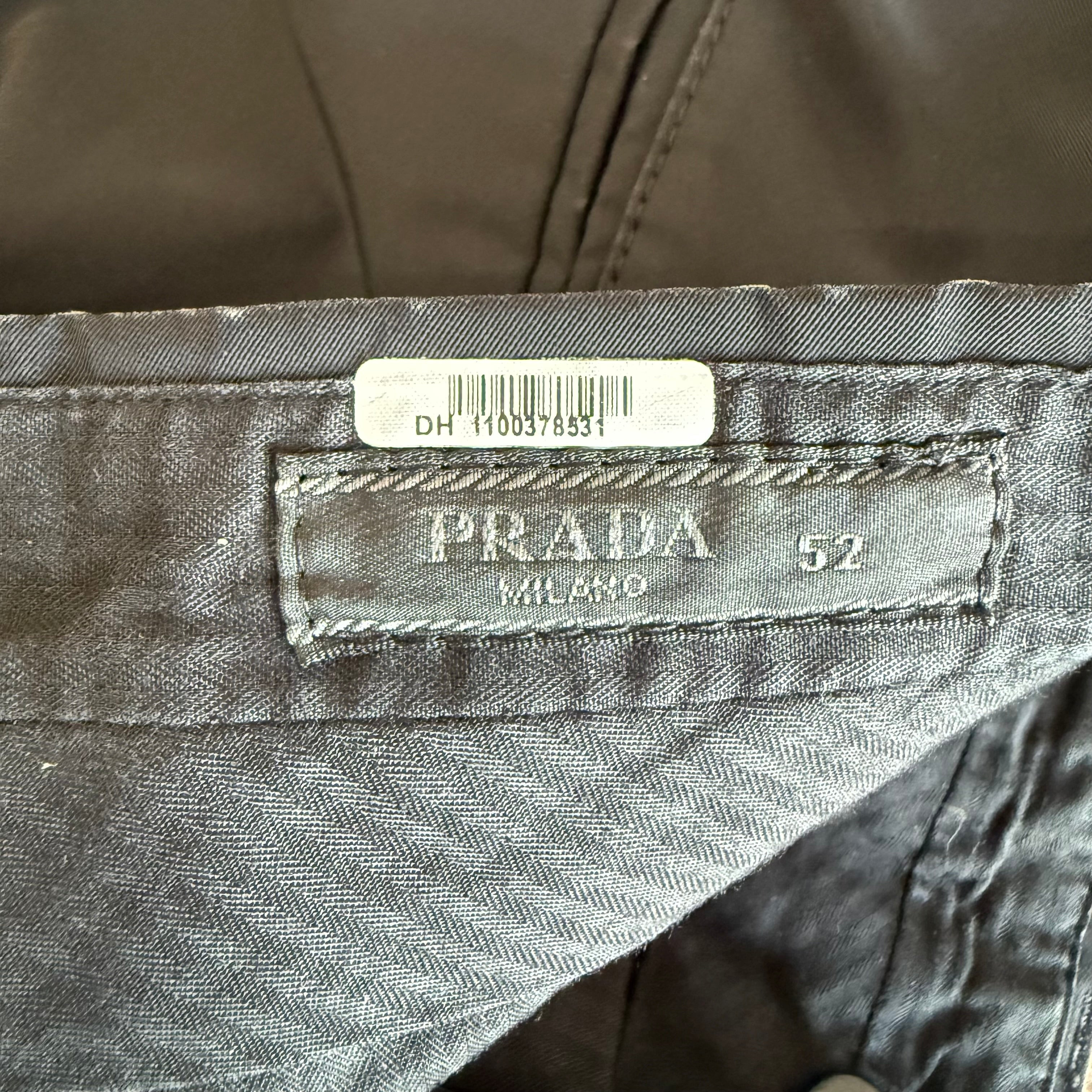 Prada Black Nylon Trousers SZ 52 - 4