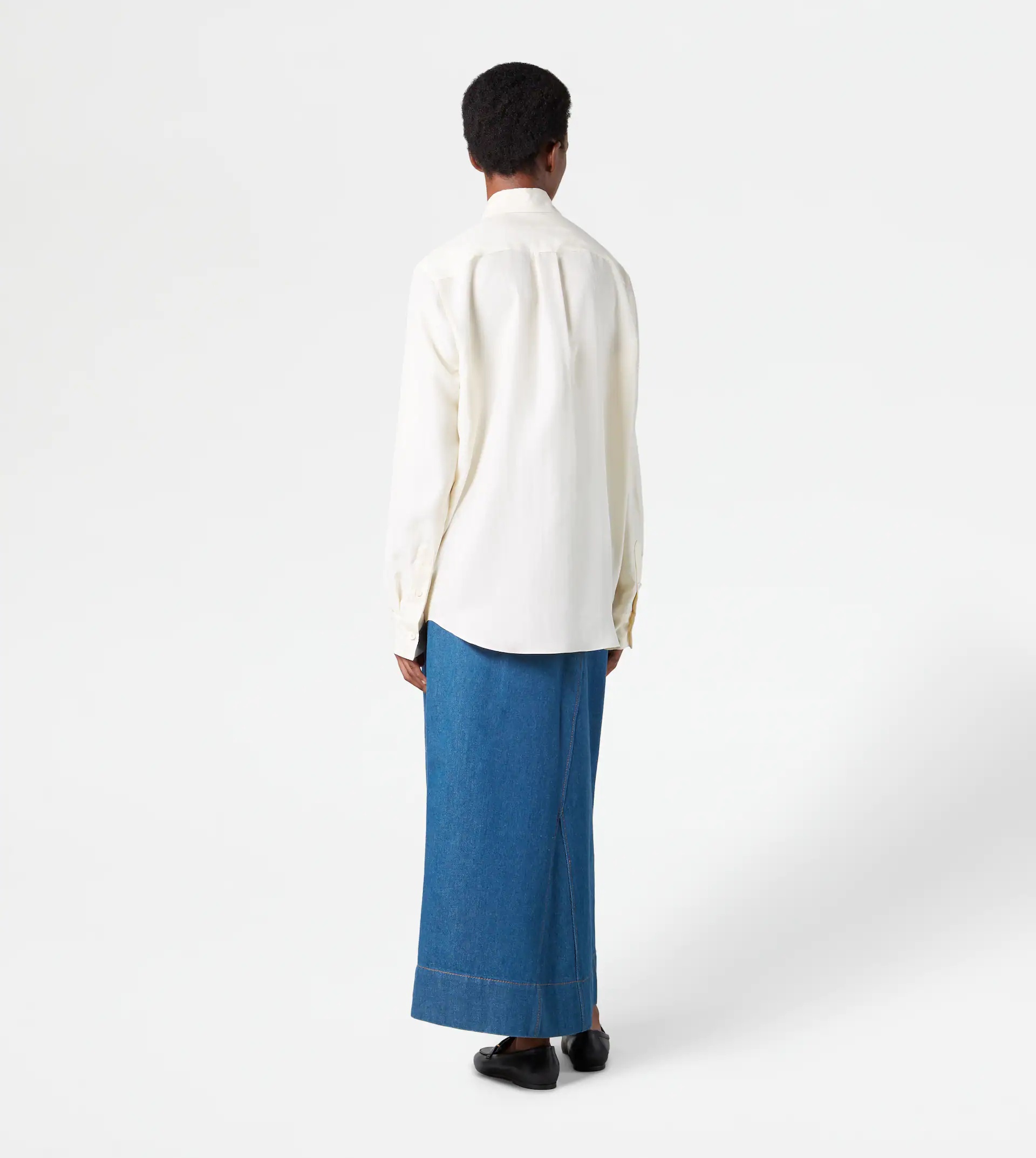 SILK BLOUSE - OFF WHITE - 3