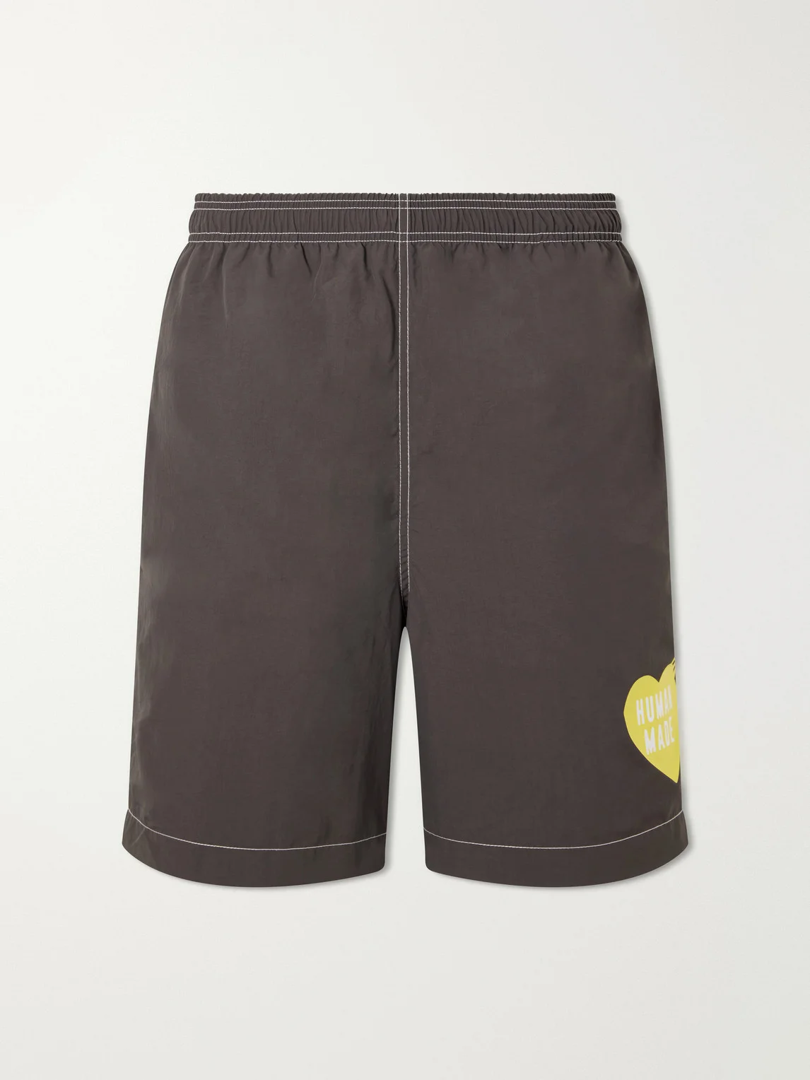 Straight-Leg Mid-Length Logo-Print Swim Shorts - 1