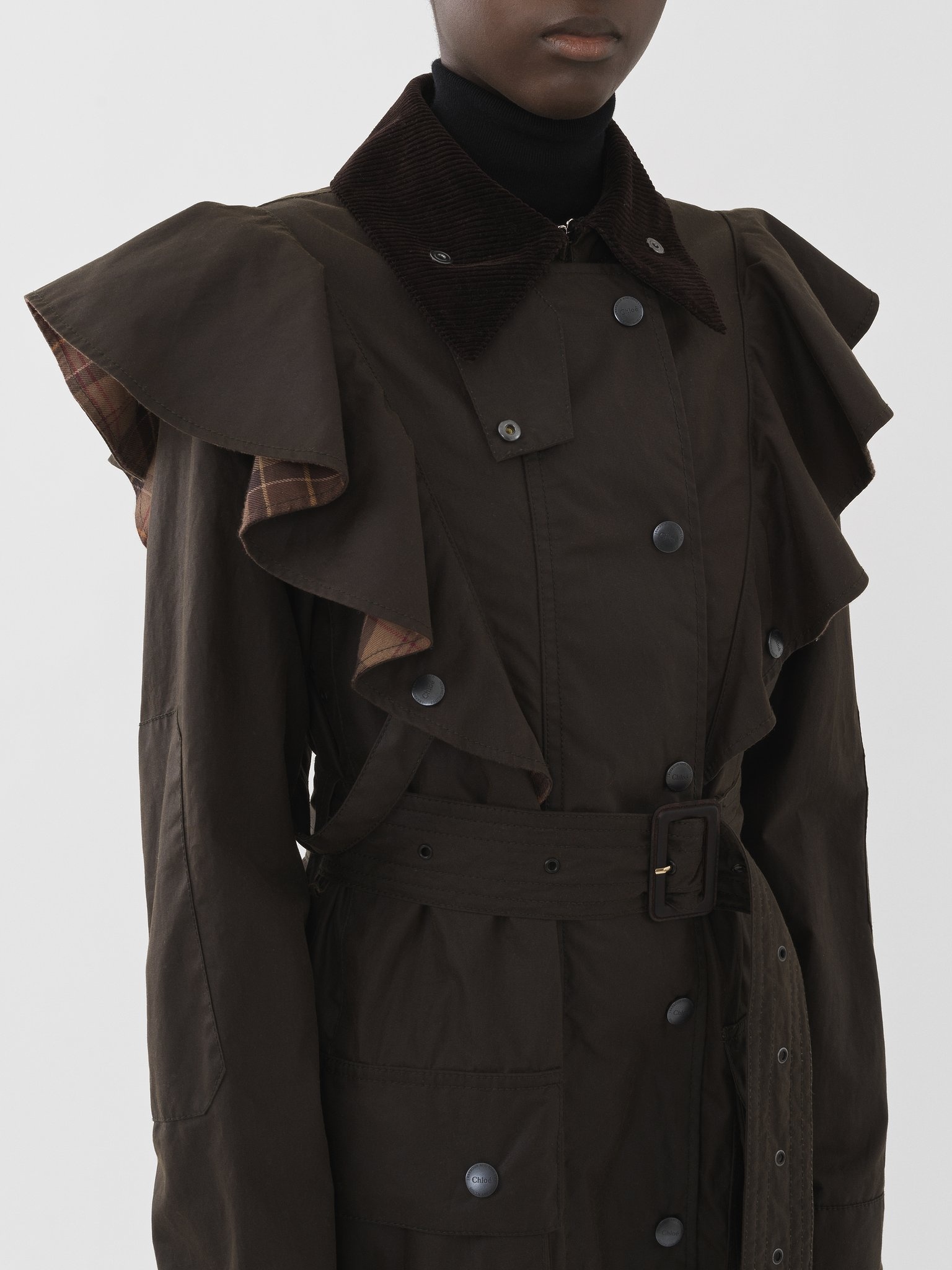 BARBOUR FOR CHLOÉ "DANI" TRENCH COAT - 6