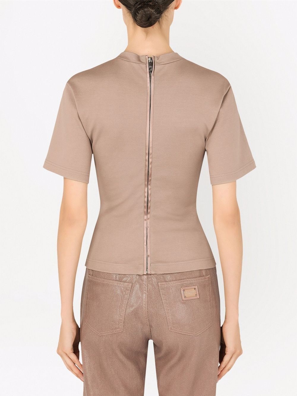 corset-style cotton T-shirt - 4