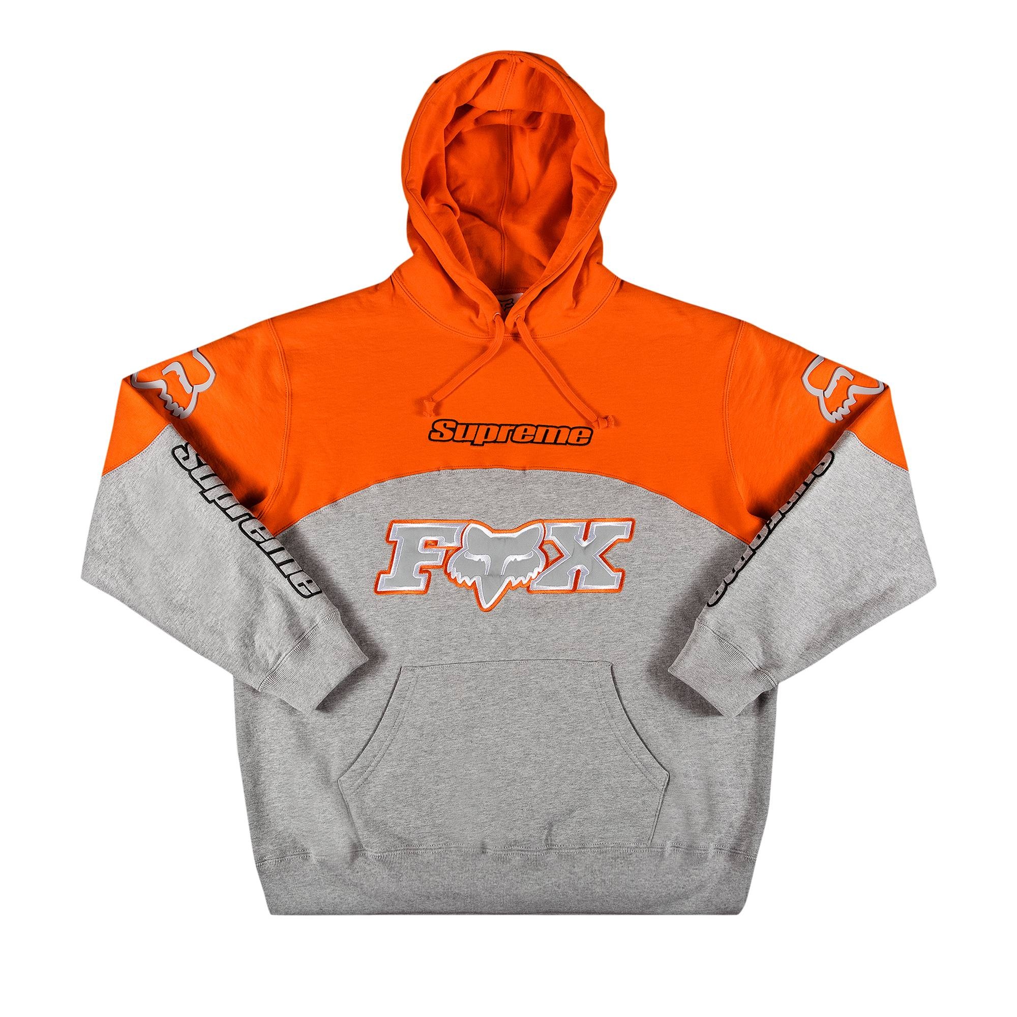 Supreme x Fox Racing Hooded Sweatshirt 'Grey' - 1