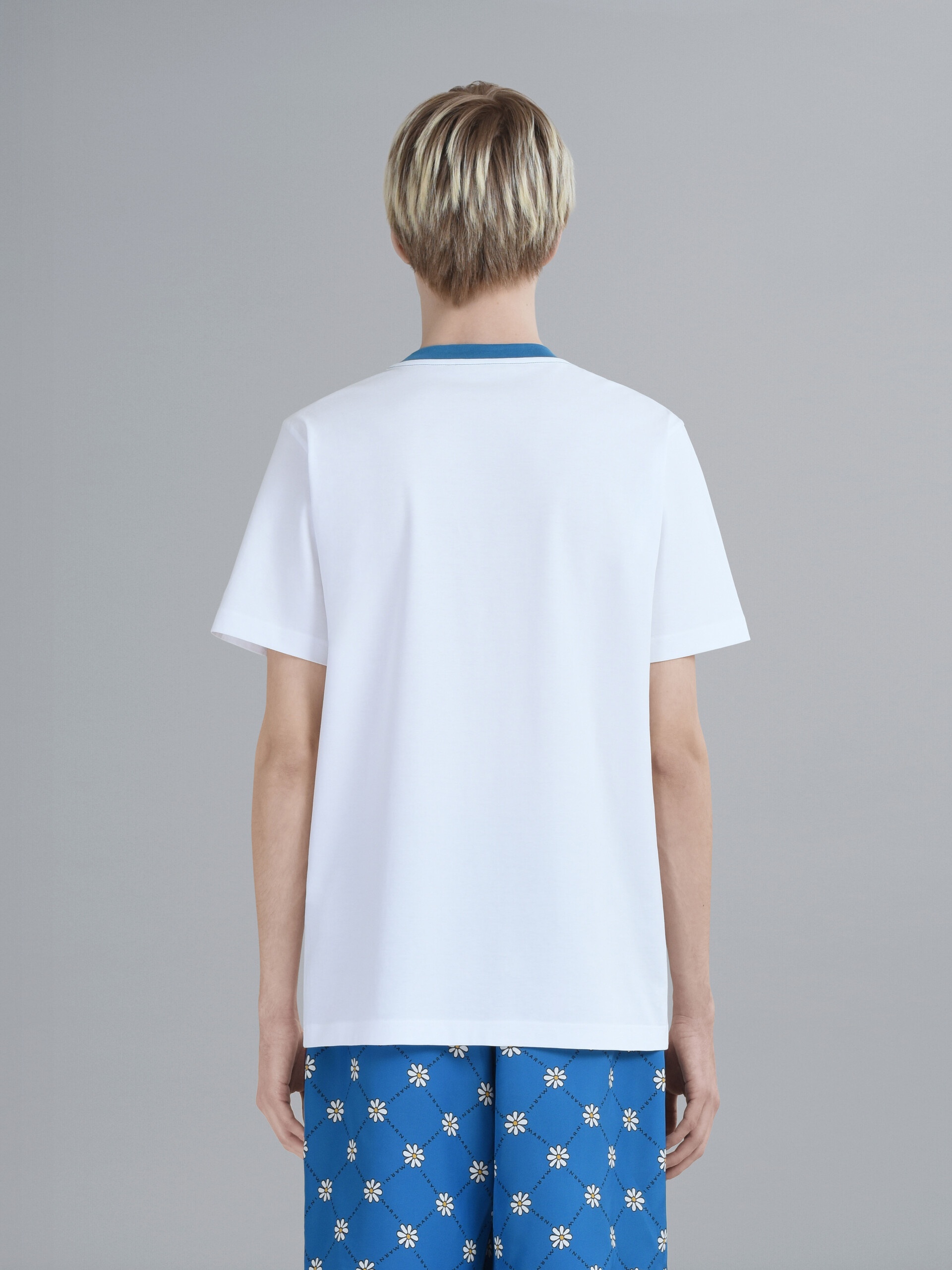 STRIPE LOGO PRINT WHITE BIO JERSEY T-SHIRT - 3