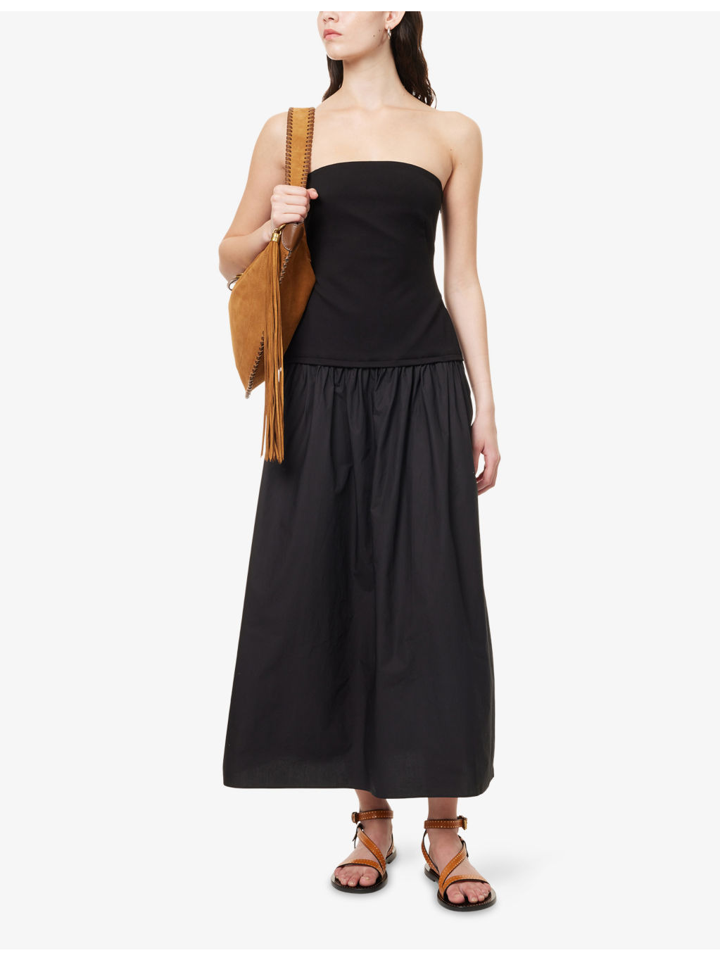 Irina Bandeau Woven Midi Dress - 2
