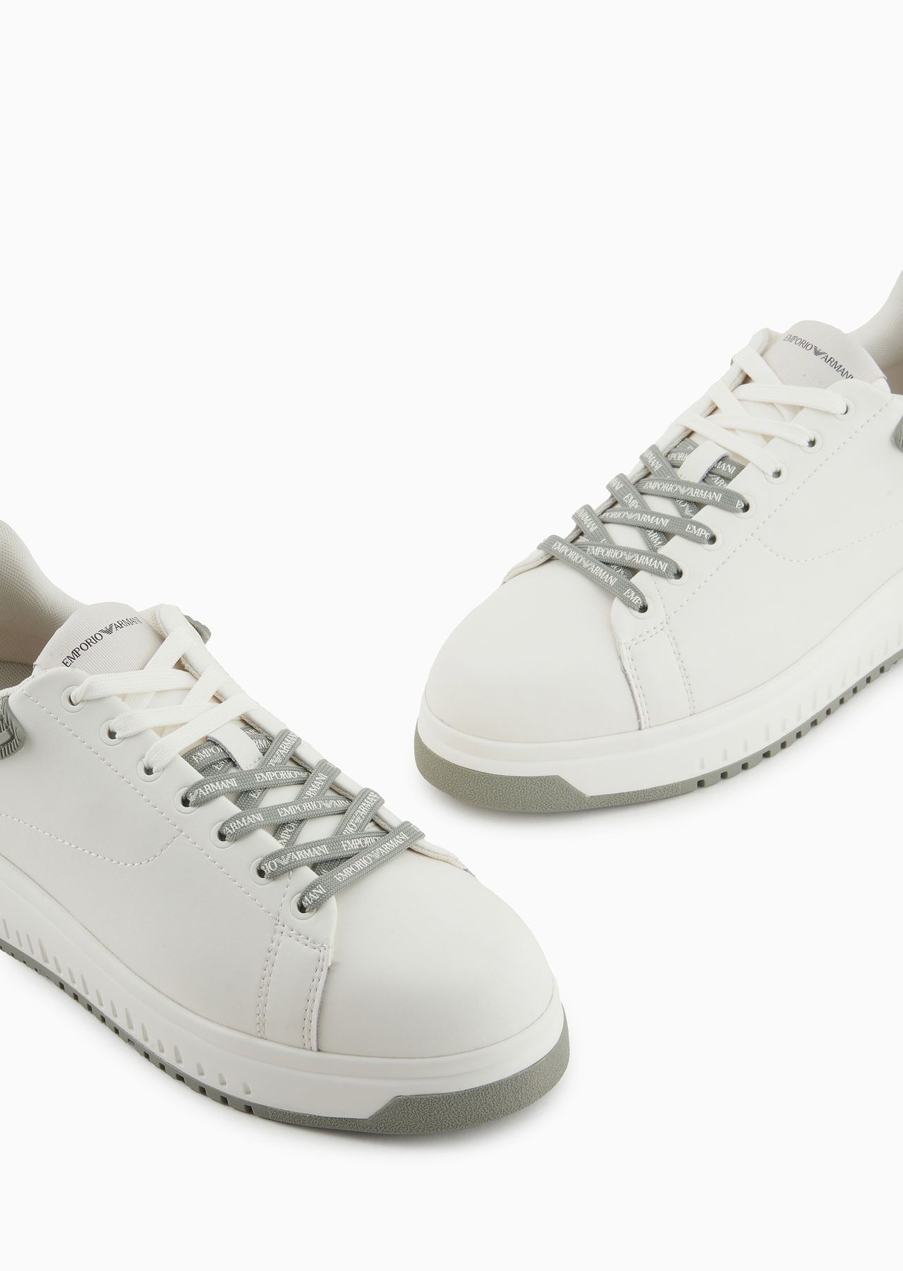 Leather sneakers with rubber back knurled sole - 5