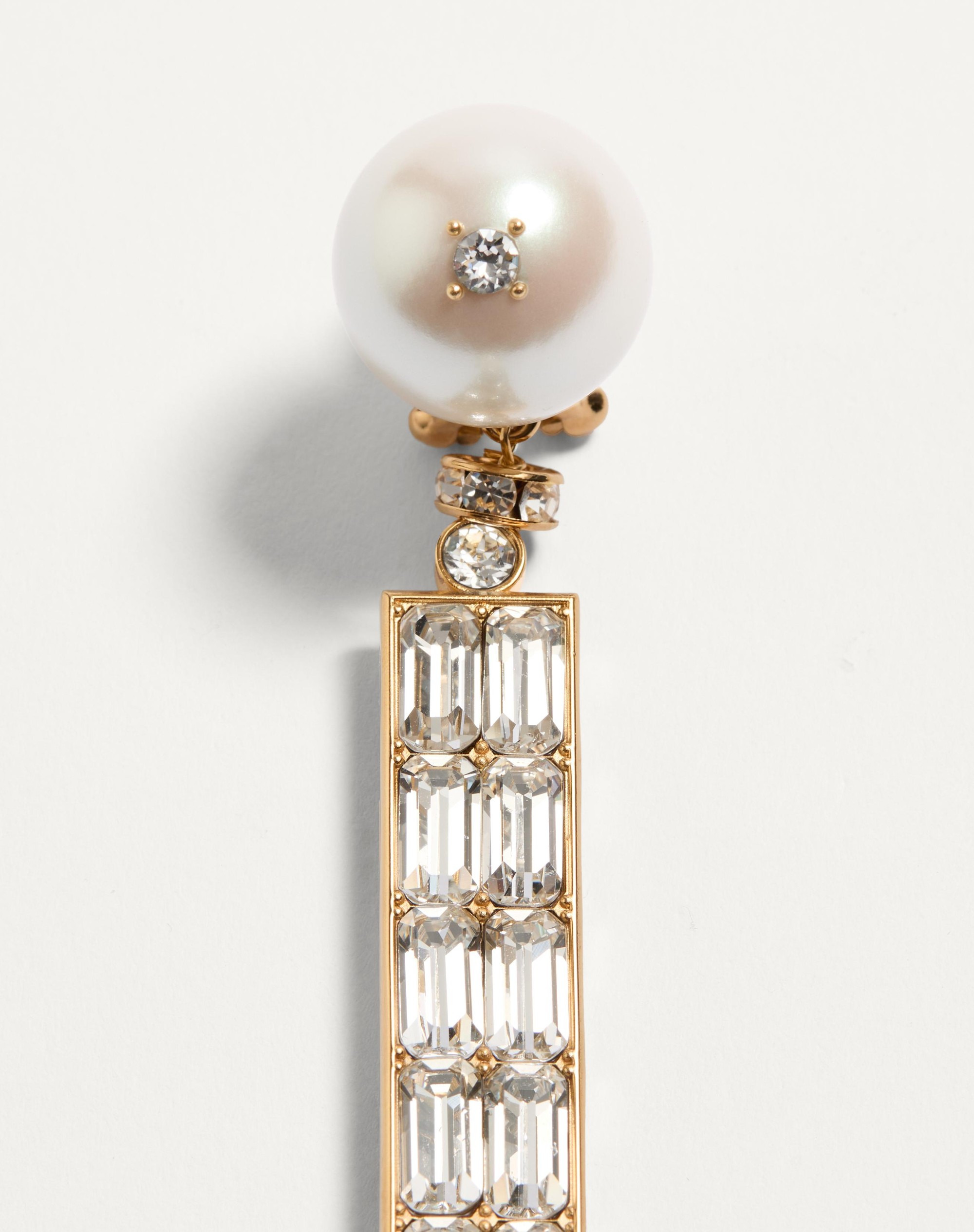 SAN FIN METAL EARRINGS WITH SWAROVSKI® CRYSTALS AND PEARLS - 3
