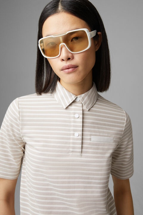 Peony Polo shirt in Beige/White - 4
