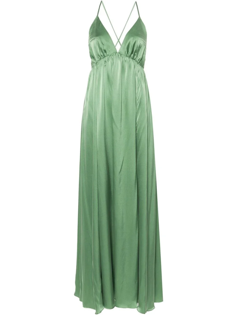 silk-satin maxi dress - 1