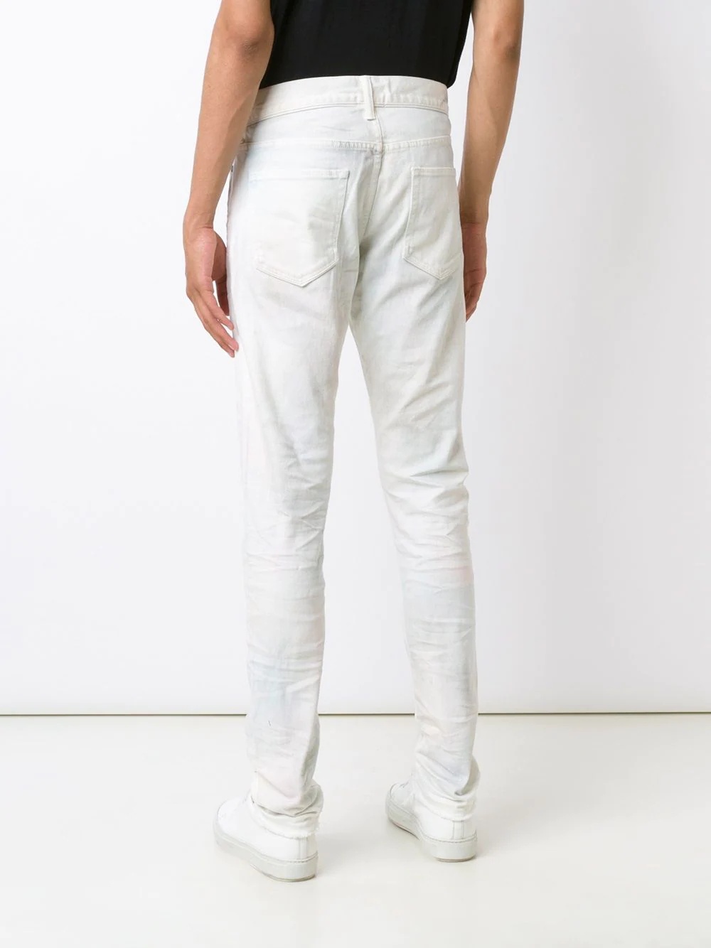 creased slim-fit jeans - 4