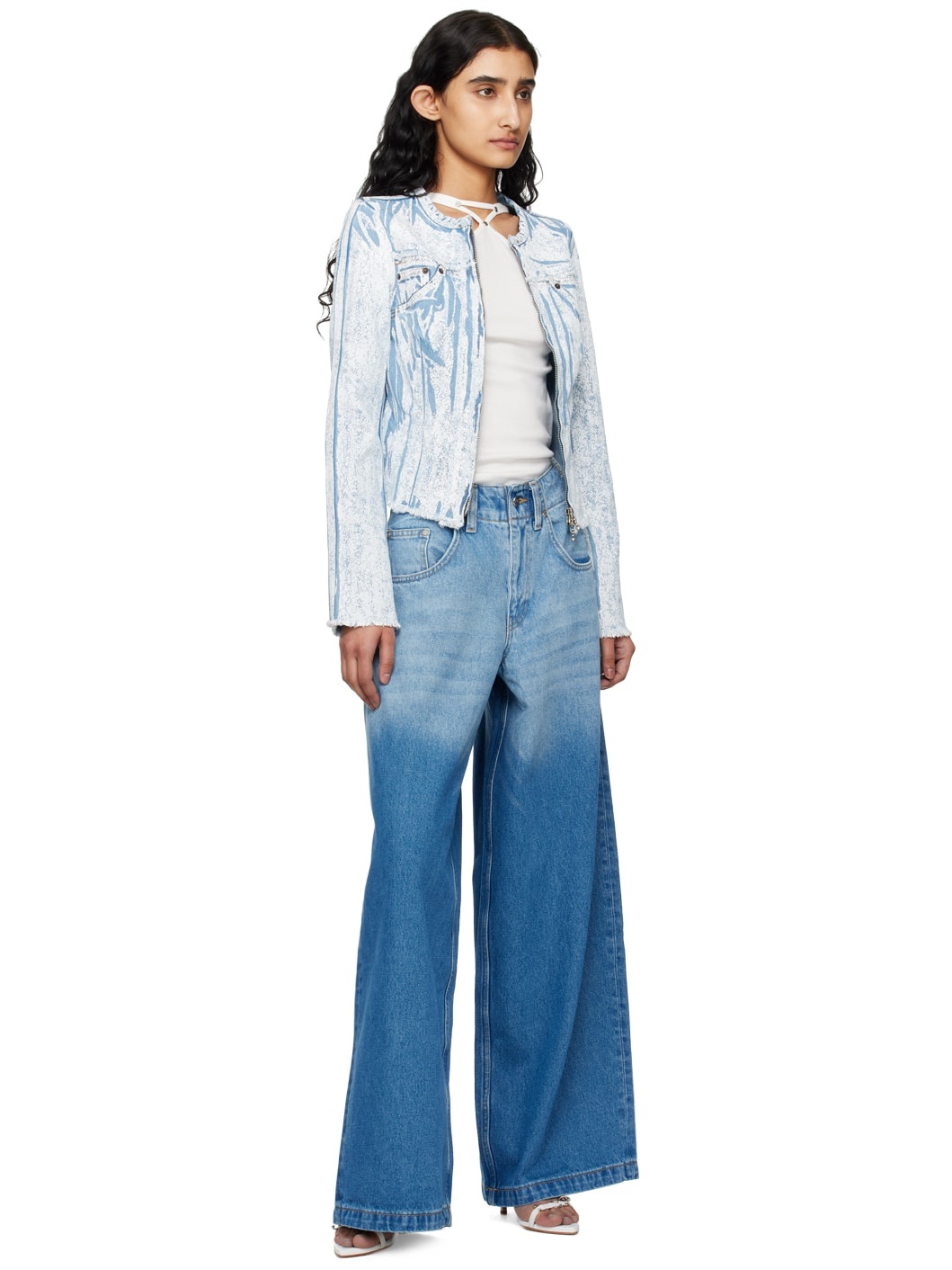 Blue Faded Jeans - 4