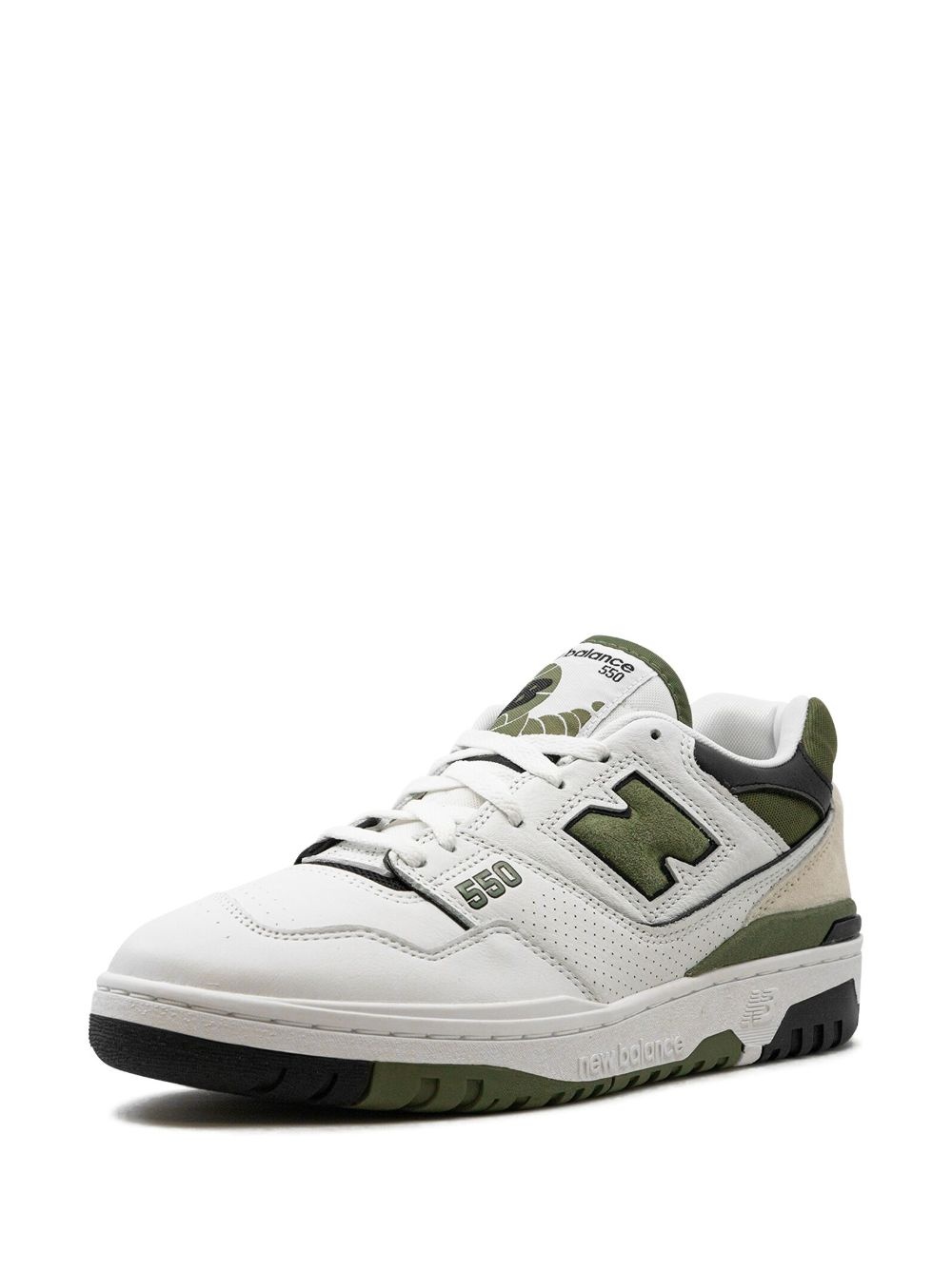 550 "White/Dark Olive" sneakers - 3