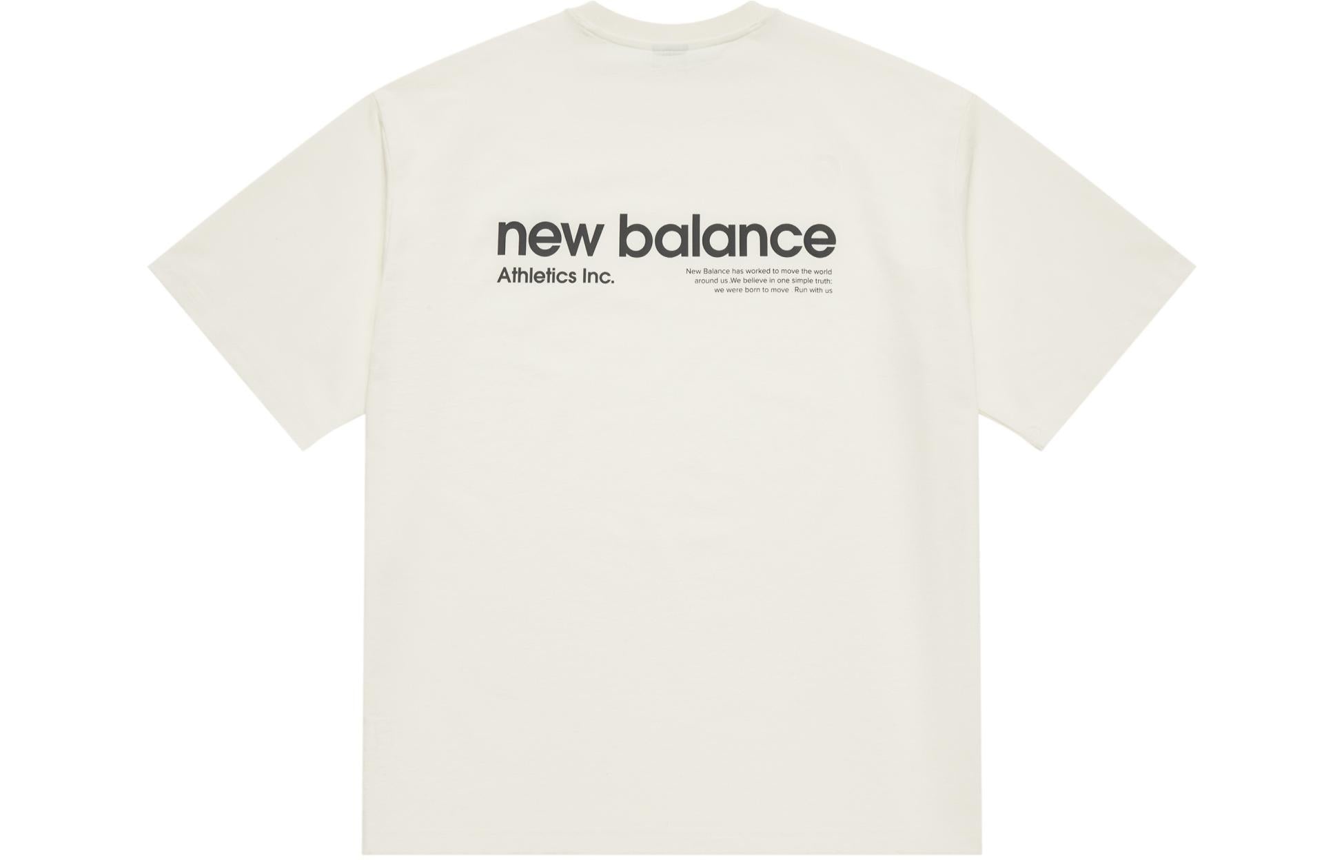 New Balance Linear Heritage Brushed Back Jersey Oversized T-Shirt 'White' AMT42335-CIC - 2