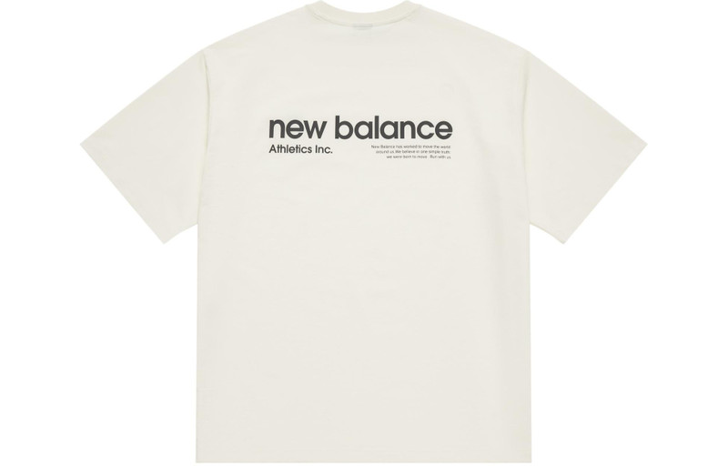 New Balance New Balance Linear Heritage Brushed Back Jersey Oversized T-Shirt 'White' AMT42335-CIC outlook
