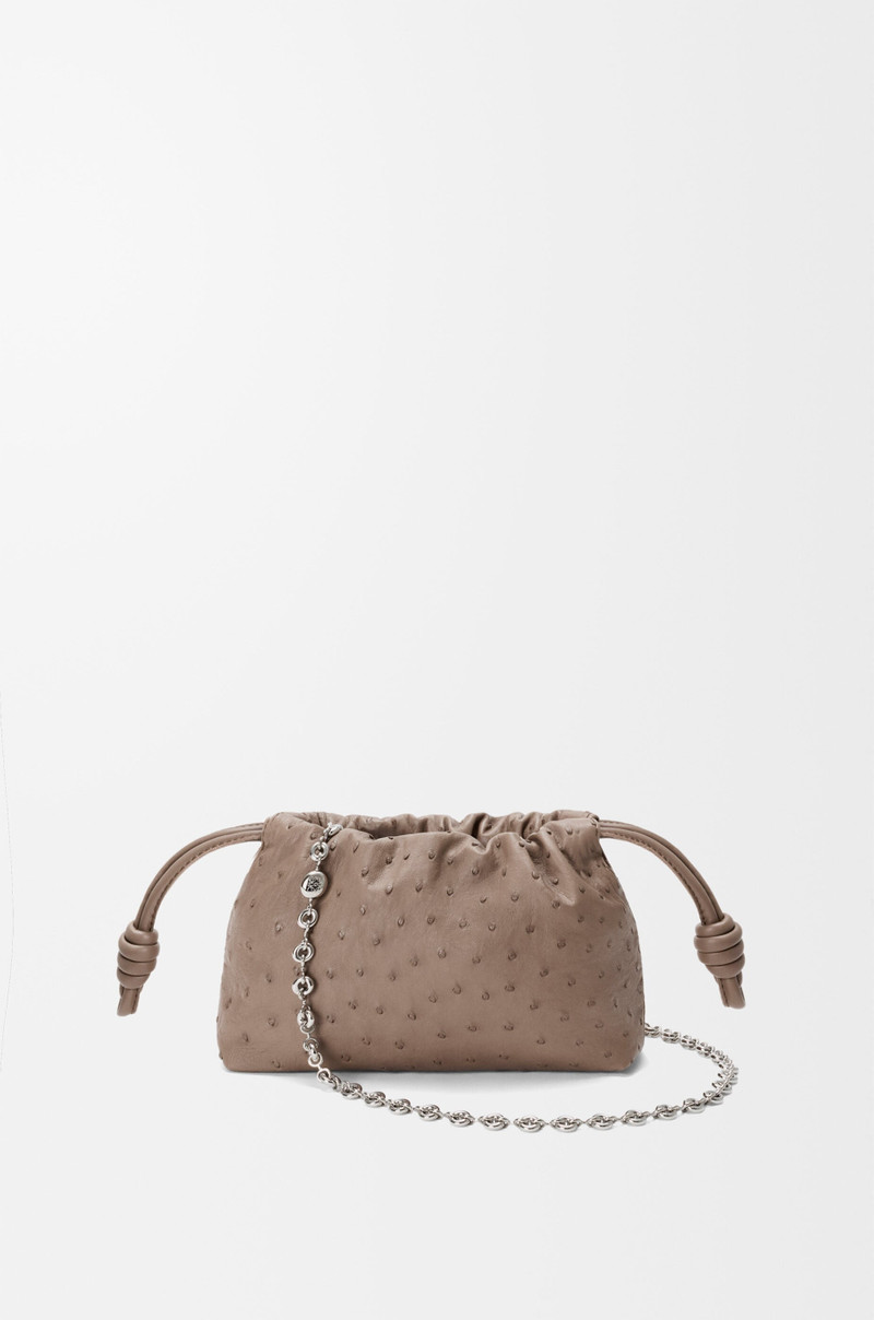 Mini Flamenco purse in ostrich 1