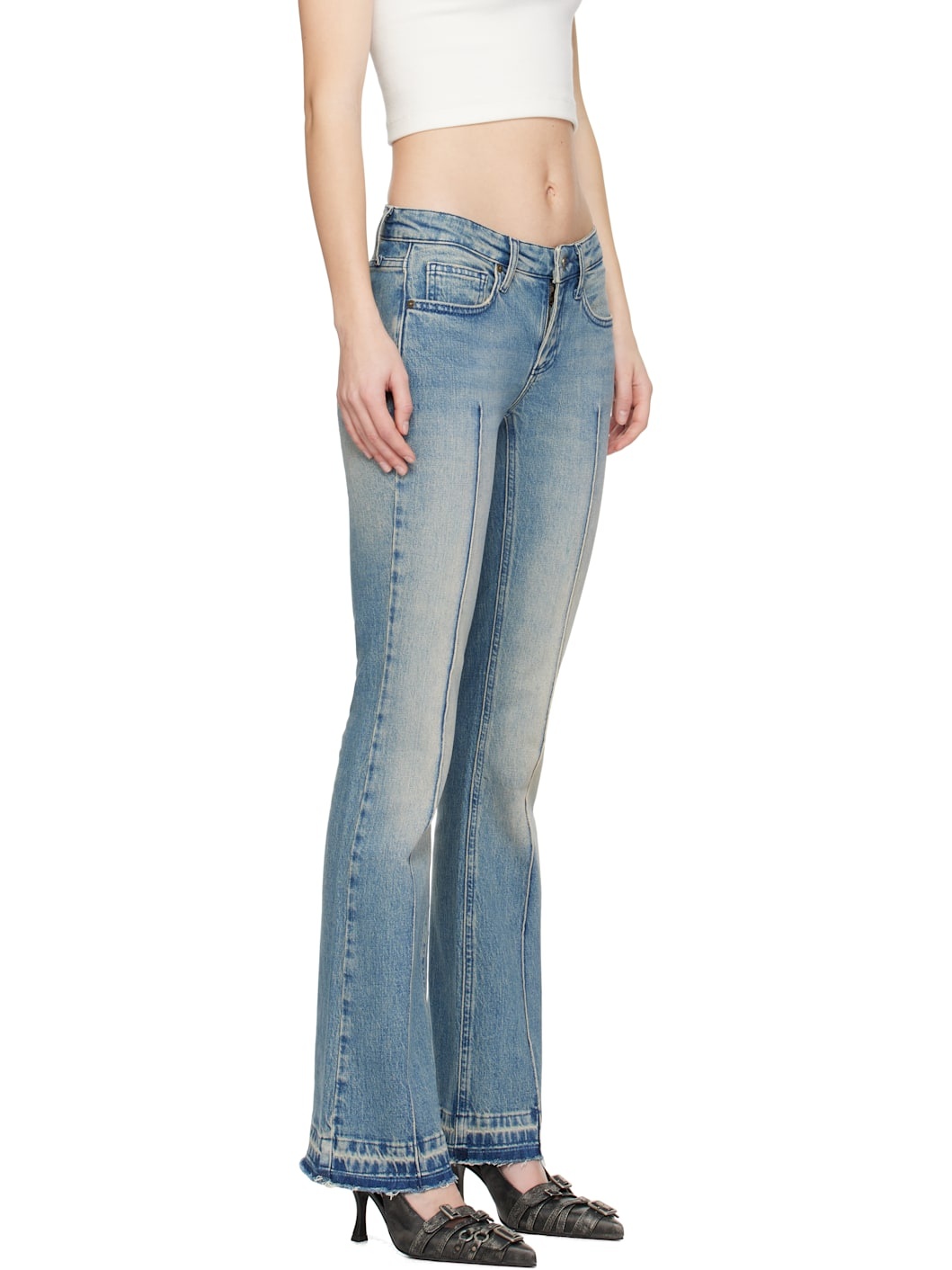 Blue Flare Jeans - 2