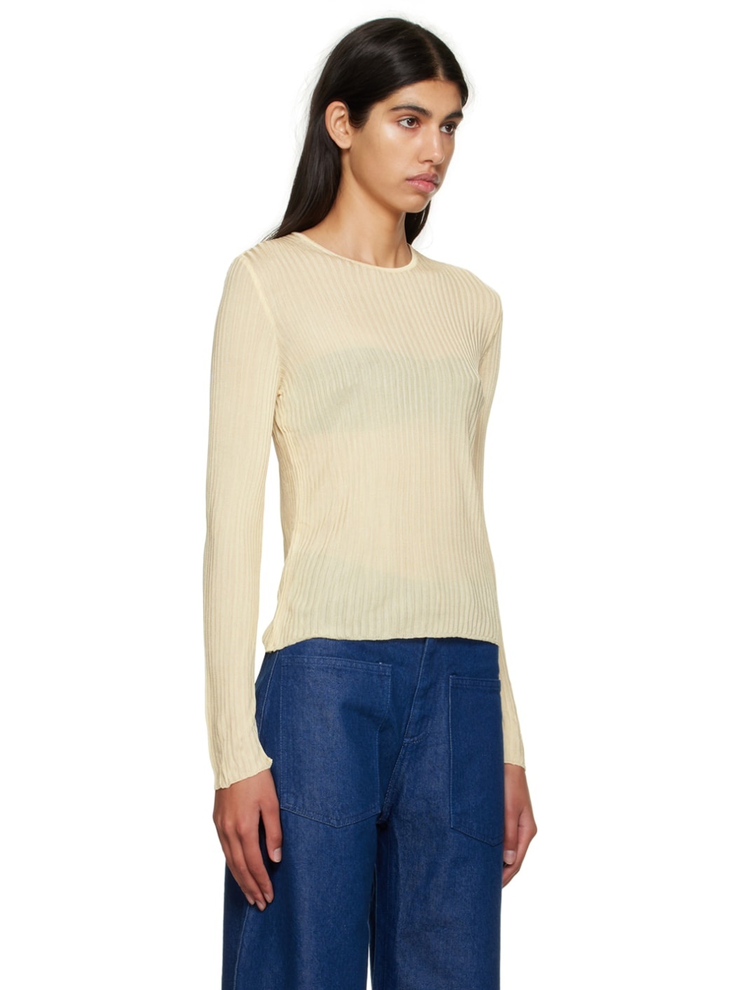 Beige Fitted Sweater - 2