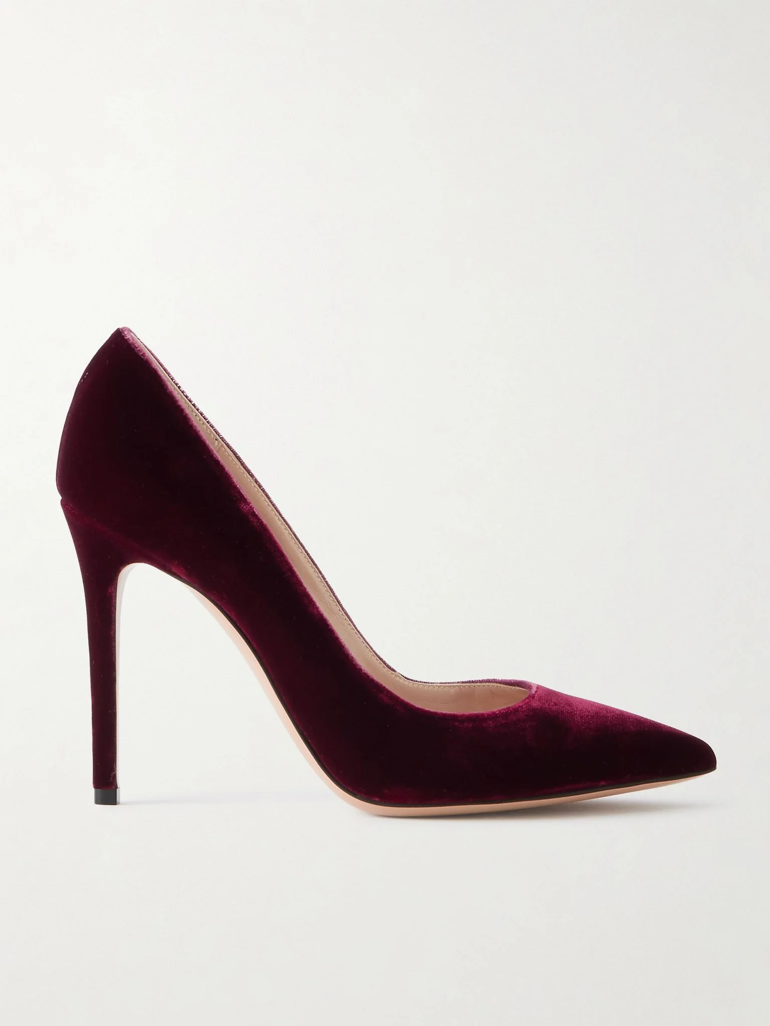 Gianvito 105 velvet pumps Burgundy - 1