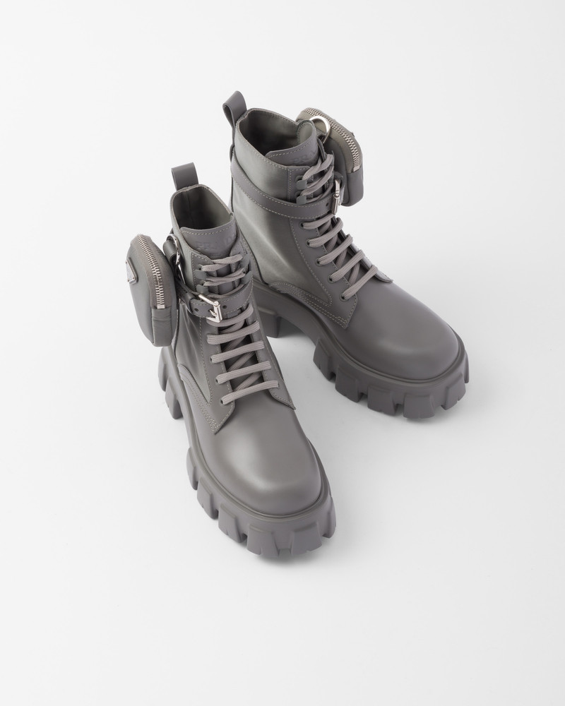 Monolith leather and Re-Nylon boots with pouch 4