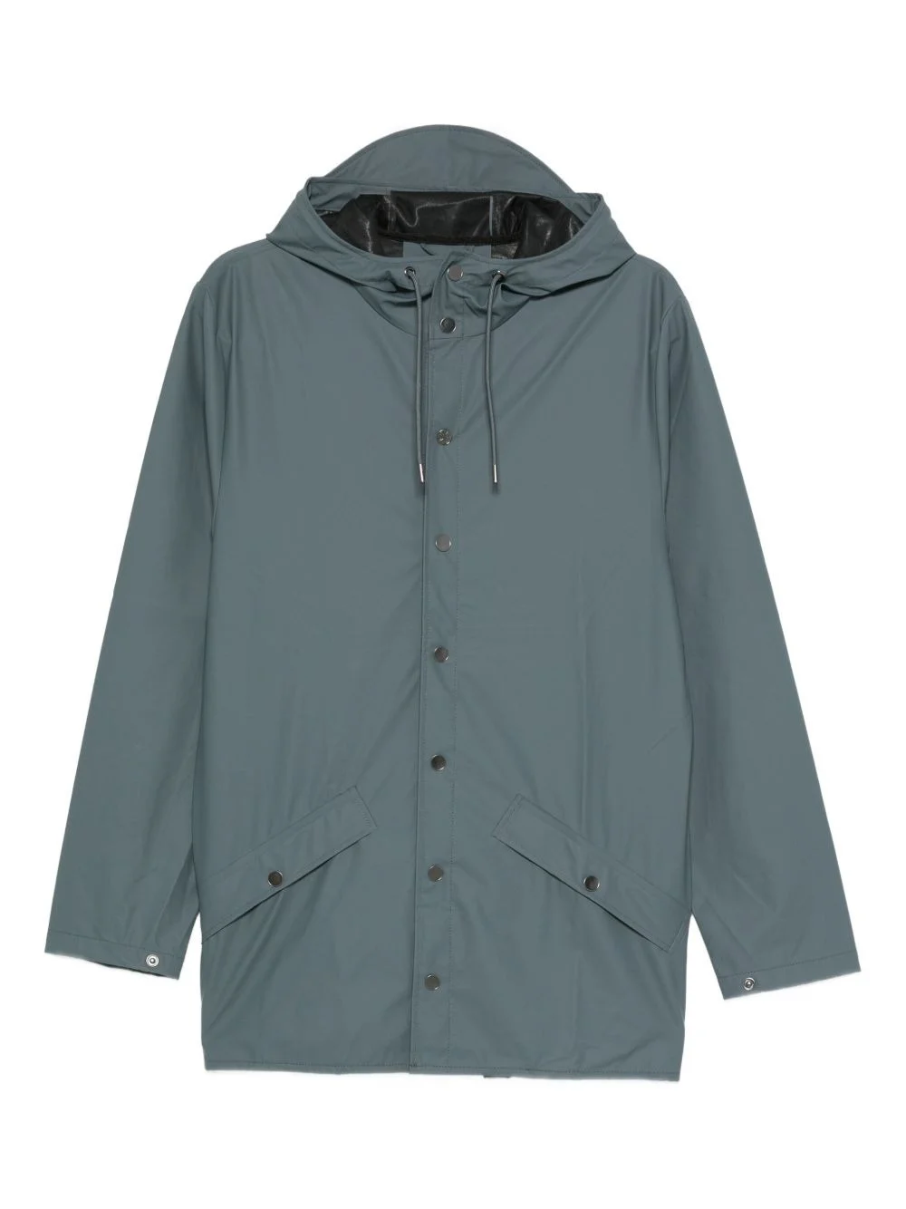 snap-button hooded raincoat - 1
