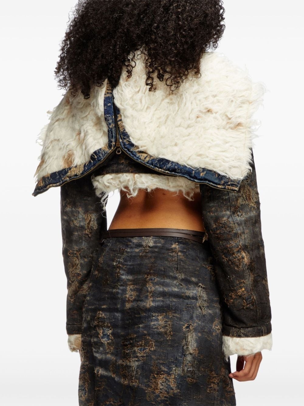 jacquard cropped jacket - 4