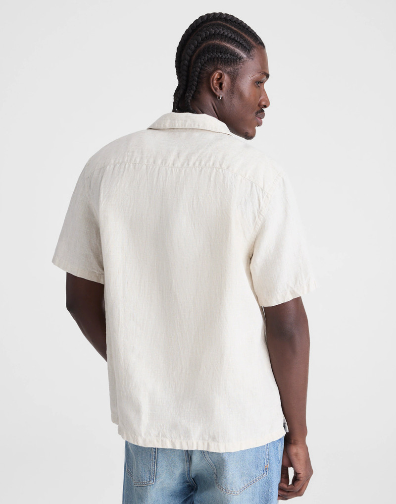 Madewell Short-Sleeve Camp Shirt in Linen outlook