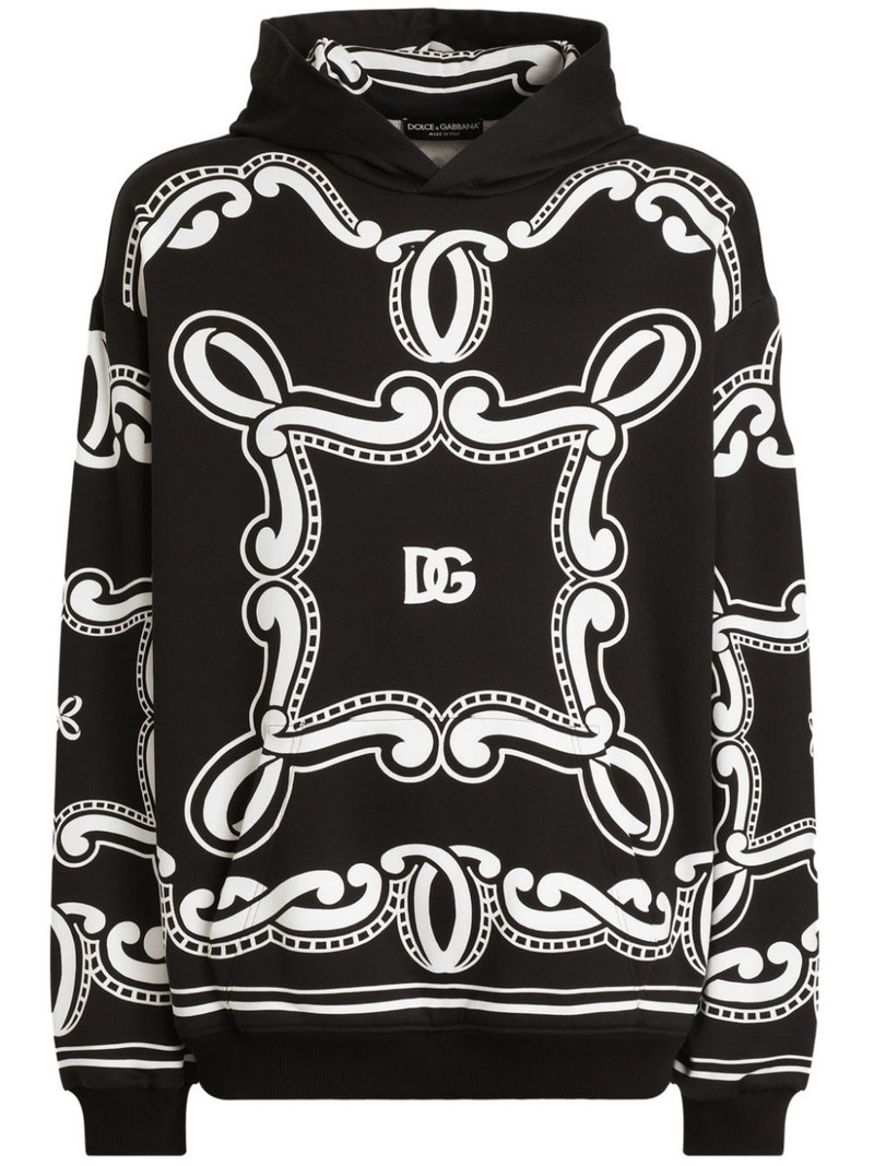 bandana-print hoodie 1