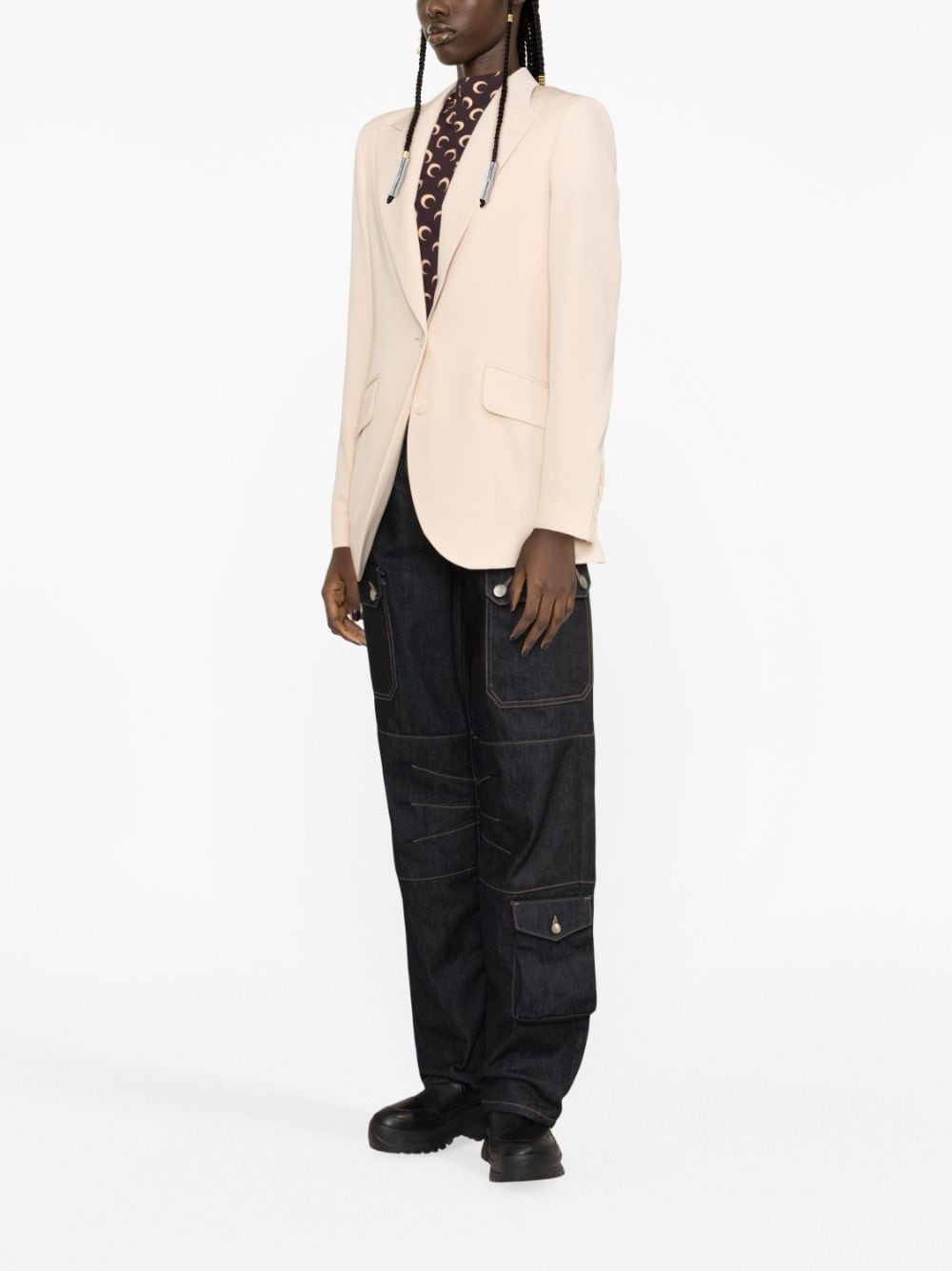 single-breasted wool blazer - 4