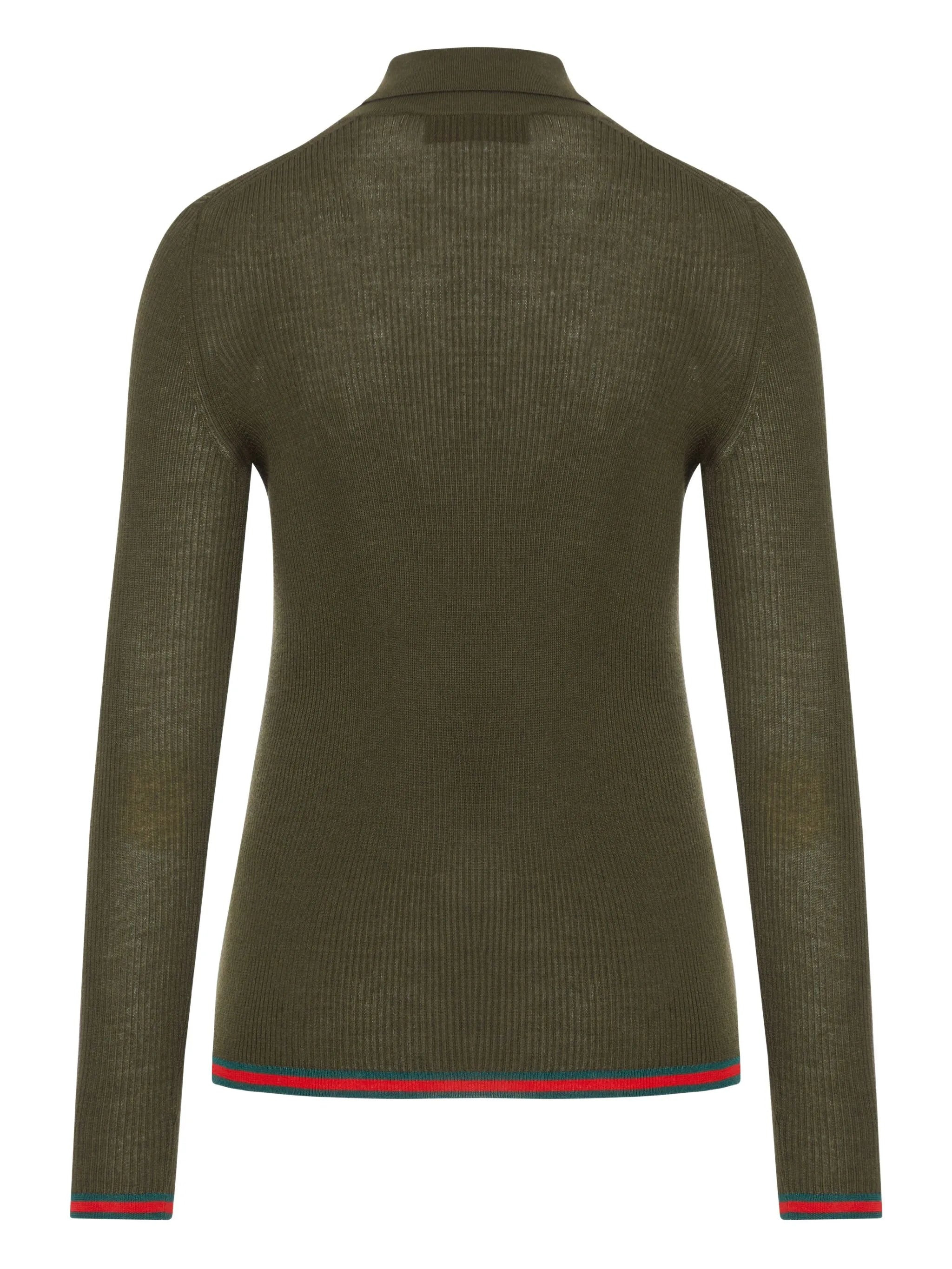 Gucci Ribbed Polo Top - 2
