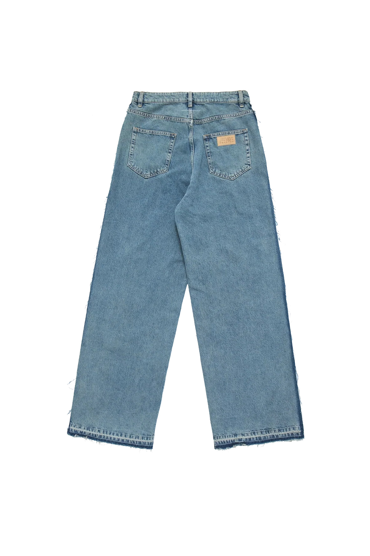 MM6 Frayed Denim Jeans Light Grey - 2