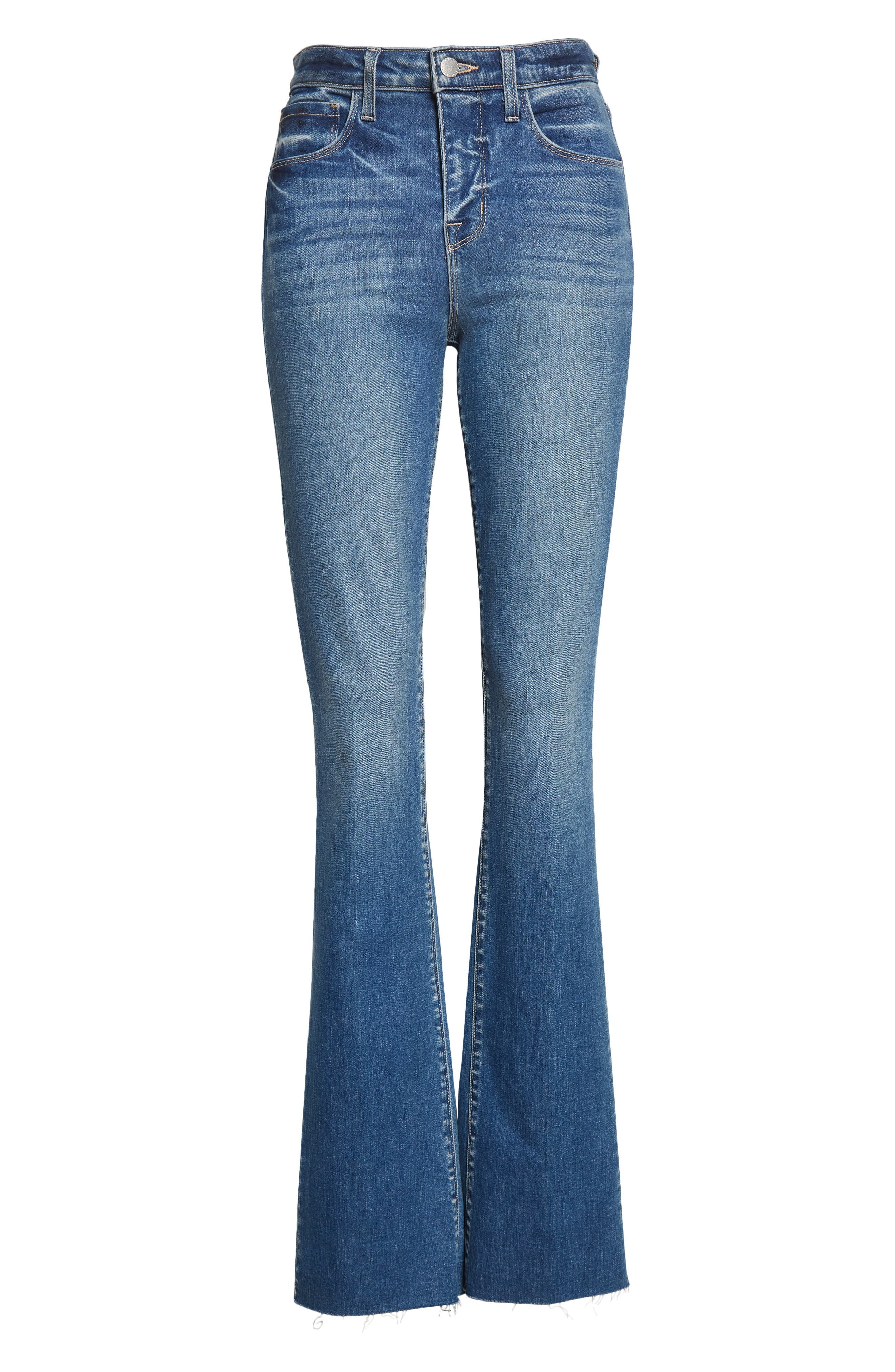 L'AGENCE Ruth Raw Hem Straight Leg Jeans in Cambridge at Nordstrom - 6