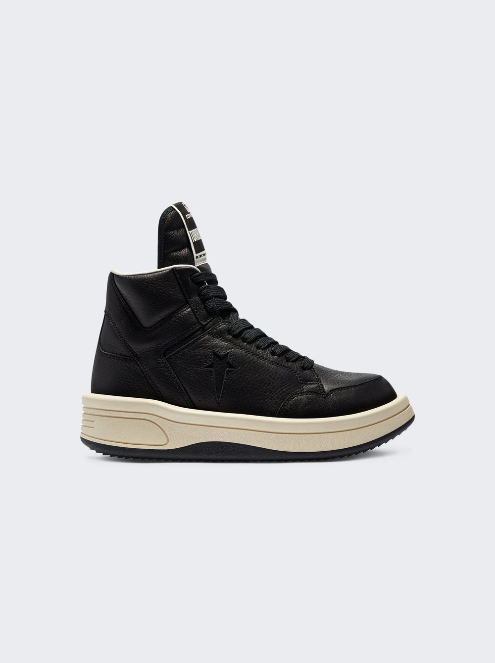 X Converse TURBOWPN High Top Sneakers Black and Oyster - 1