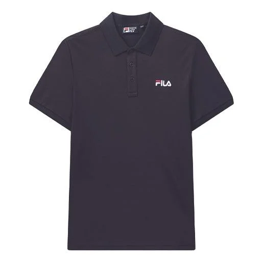 FILA Logo Embroidered Short Sleeve polo Blue F11M028126F-NV - 1