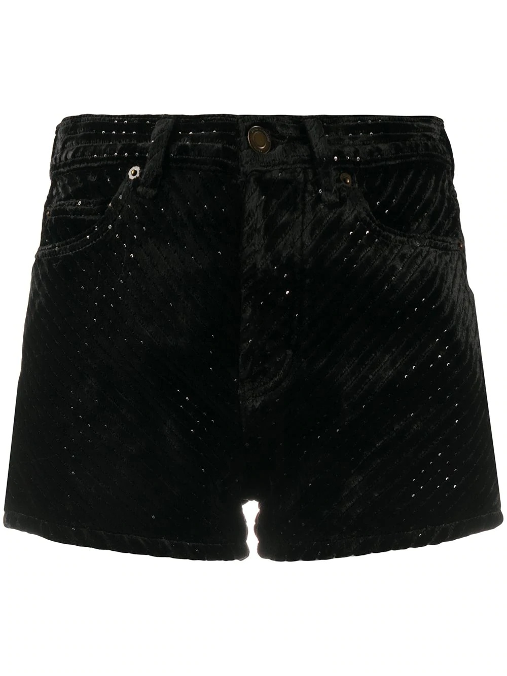 sequined dévoré velvet shorts - 1