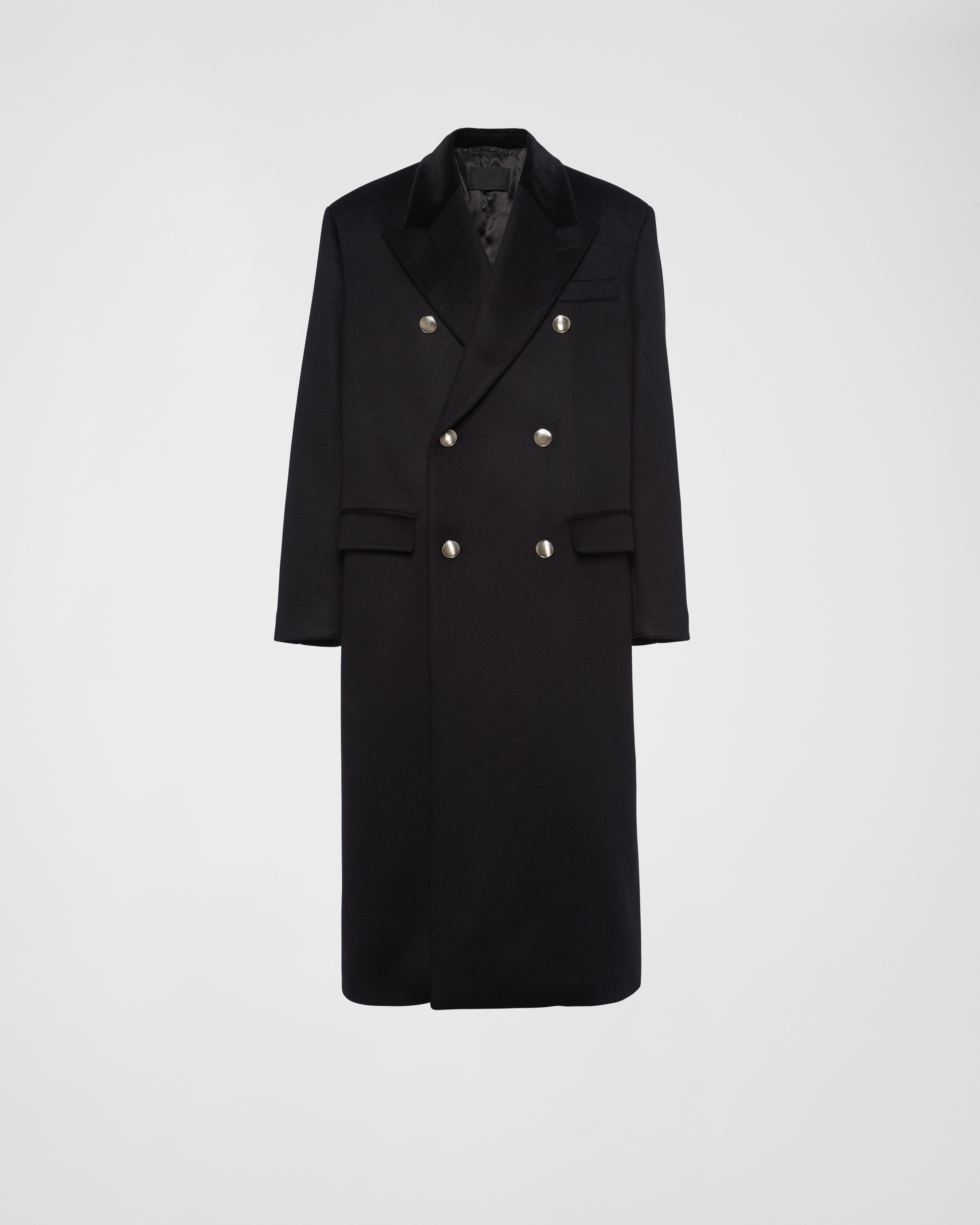 Double-breasted cashmere coat - 1
