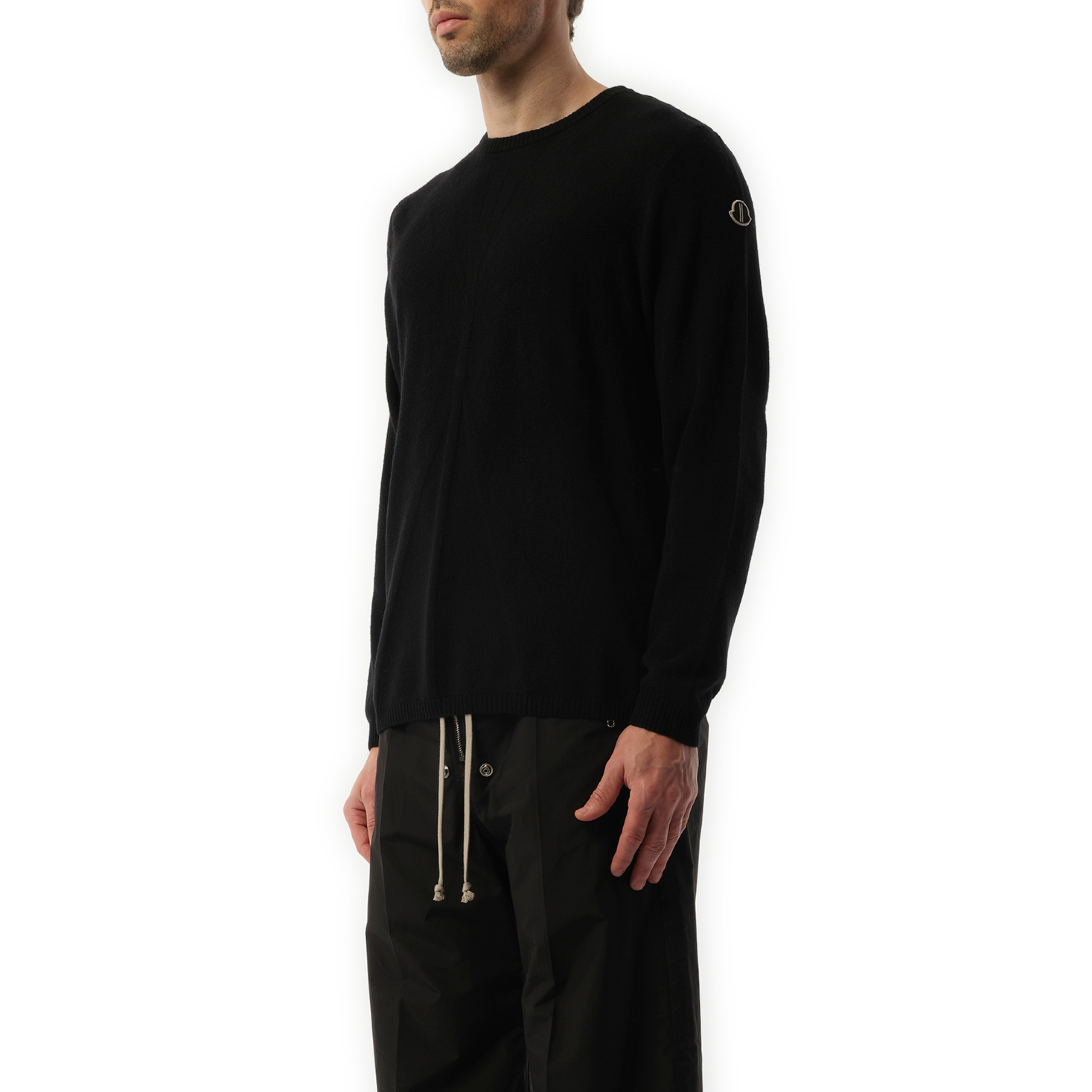 Rick Owens x Moncler Jumbo Round Neck Sweater in Black - 5
