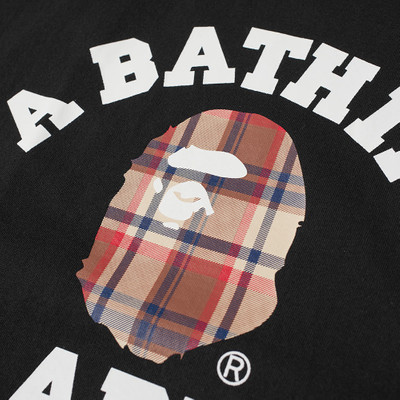 A BATHING APE® A Bathing Ape BAPE Check College Tee outlook