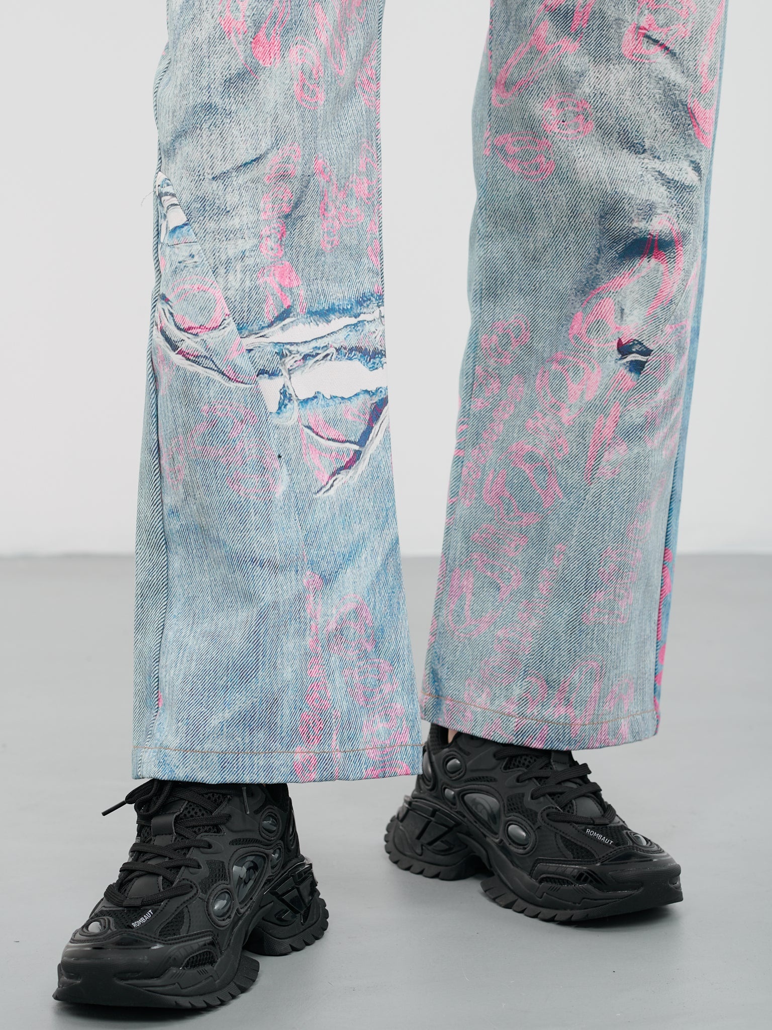 Faux Ripped Denim - 4