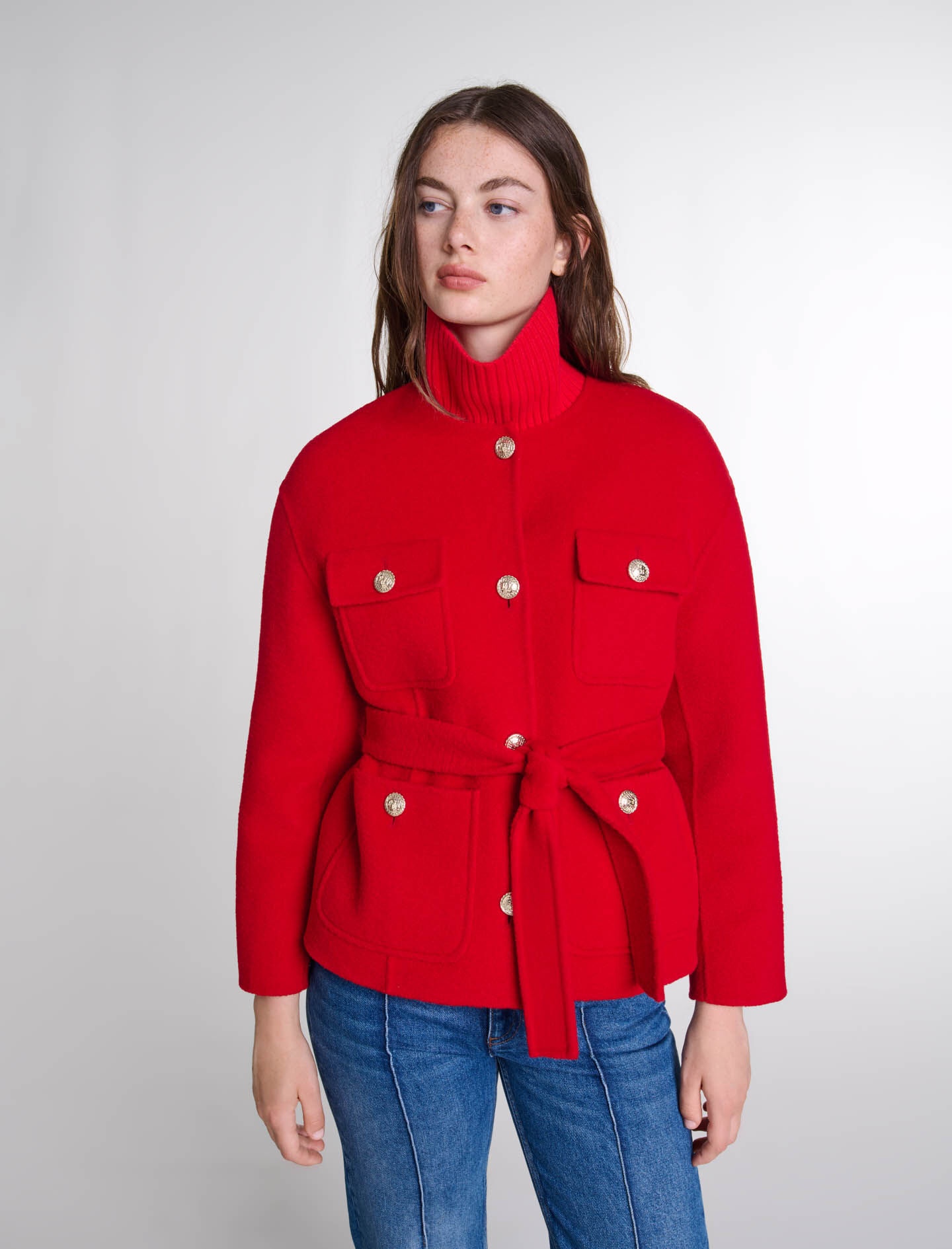 Belted double-faced jacket - 5