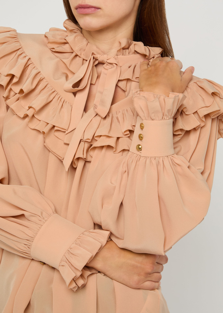 Chloe Ruffled Silk-chiffon Blouse - 5