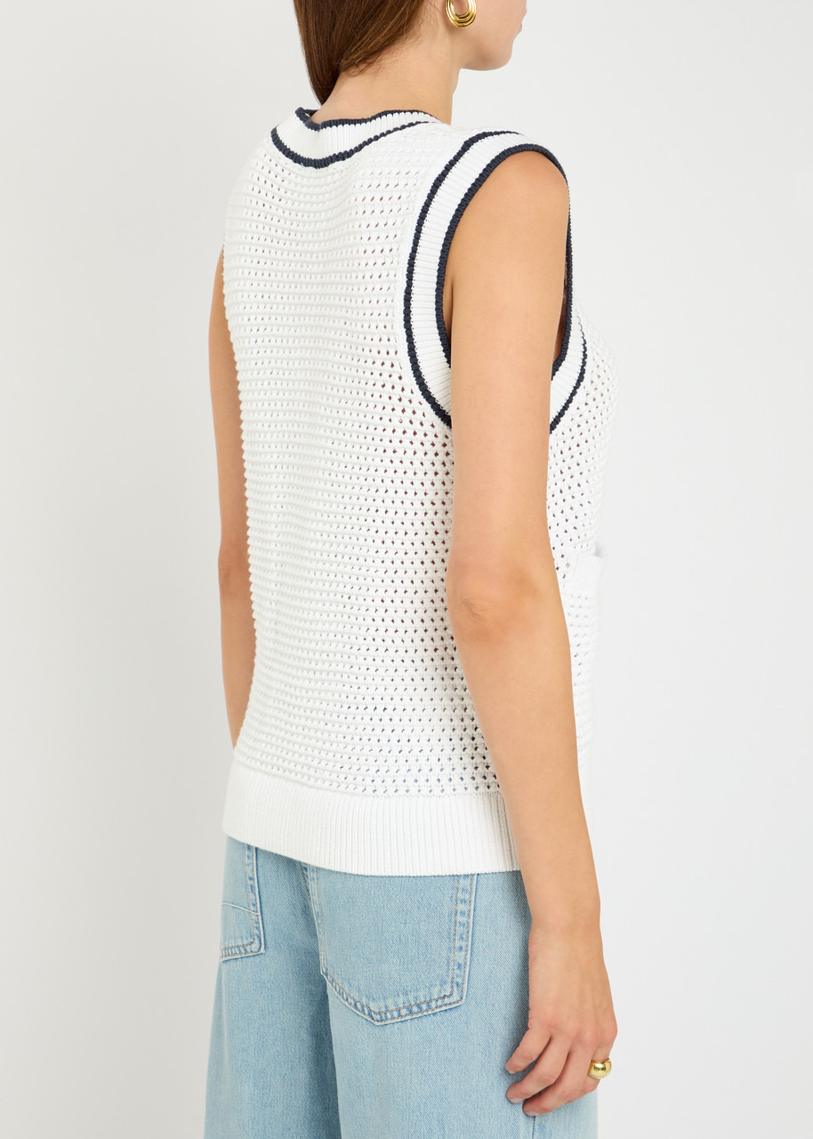 Varley Leilani V-neck Open-knit Vest - 3