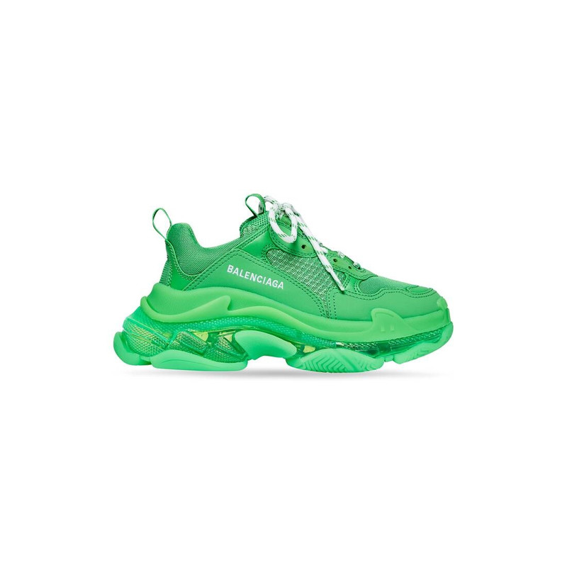 Women's Triple S Sneaker Clear Sole in Fluo Green - 1