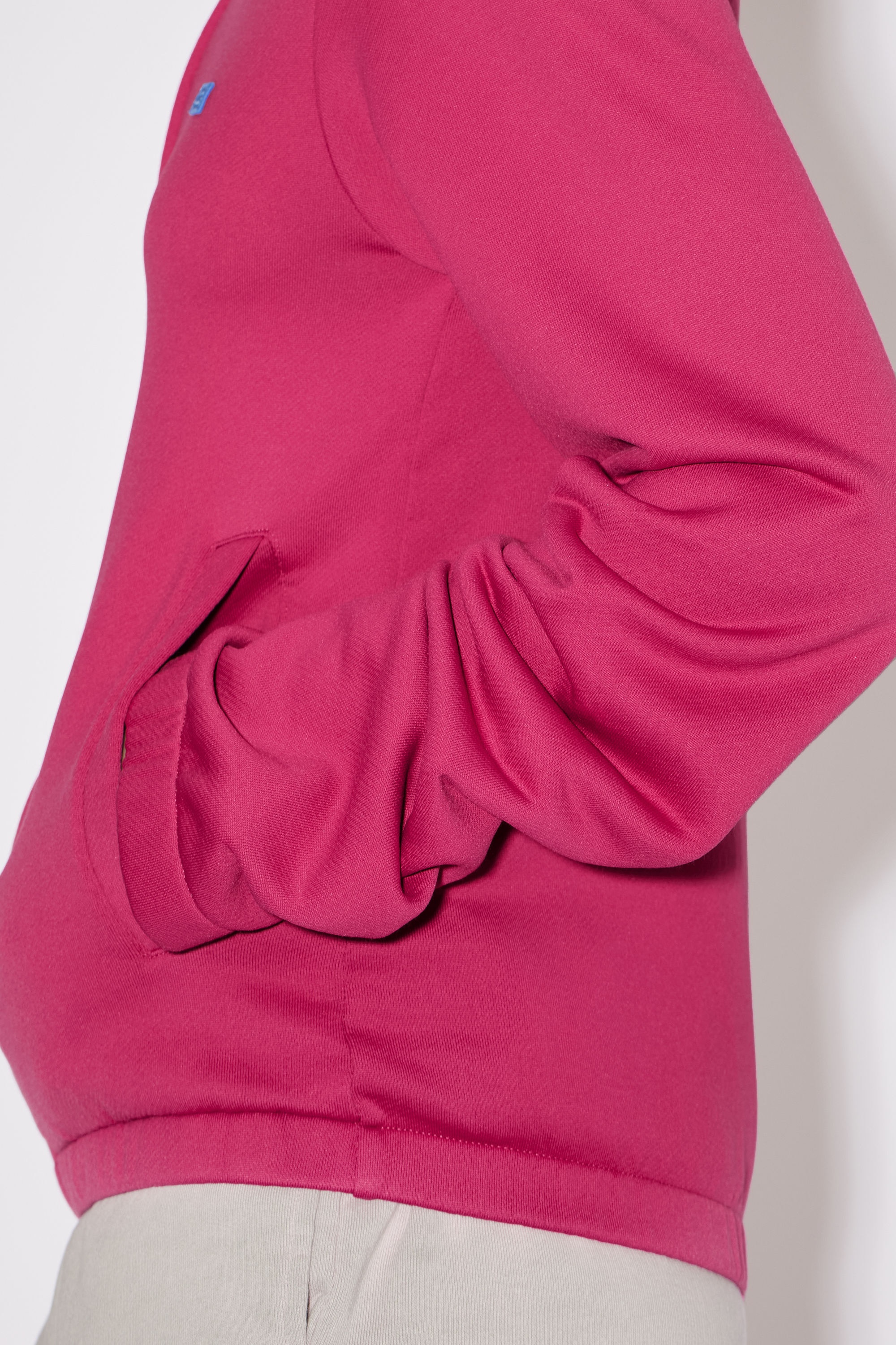 Tech jersey zippered sweater - Fuchsia pink - 4