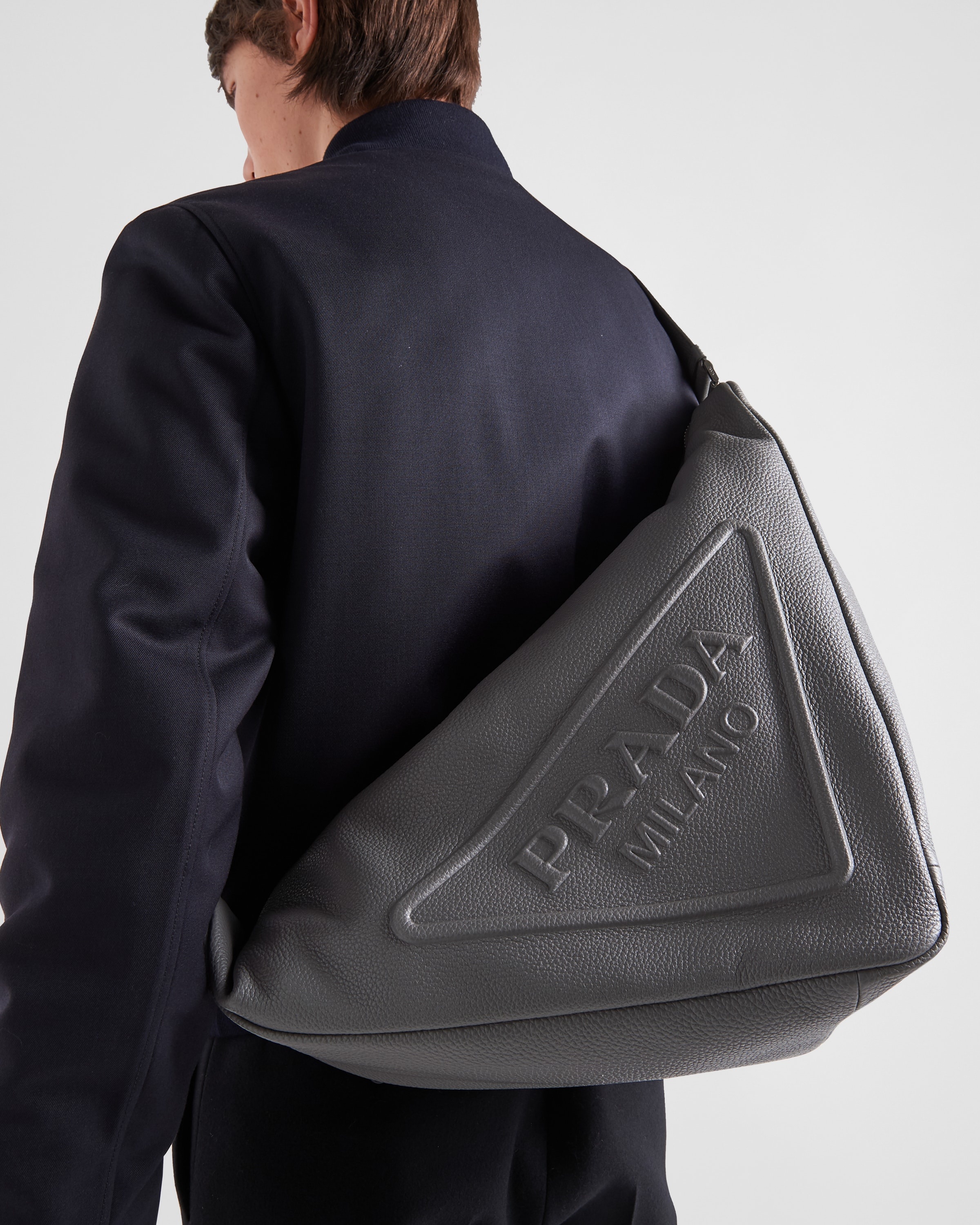 Large leather Prada Triangle bag - 7