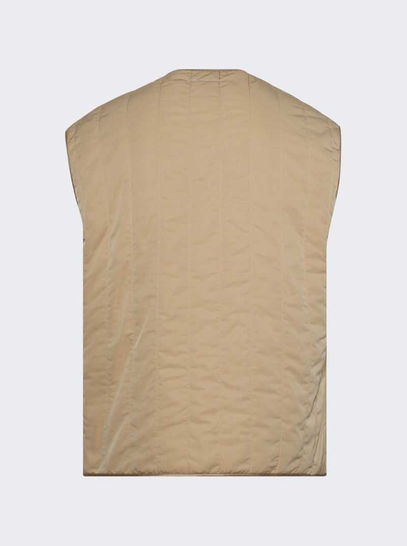 MM6 Maison Margiela Quilted Reversible Vest Sand outlook