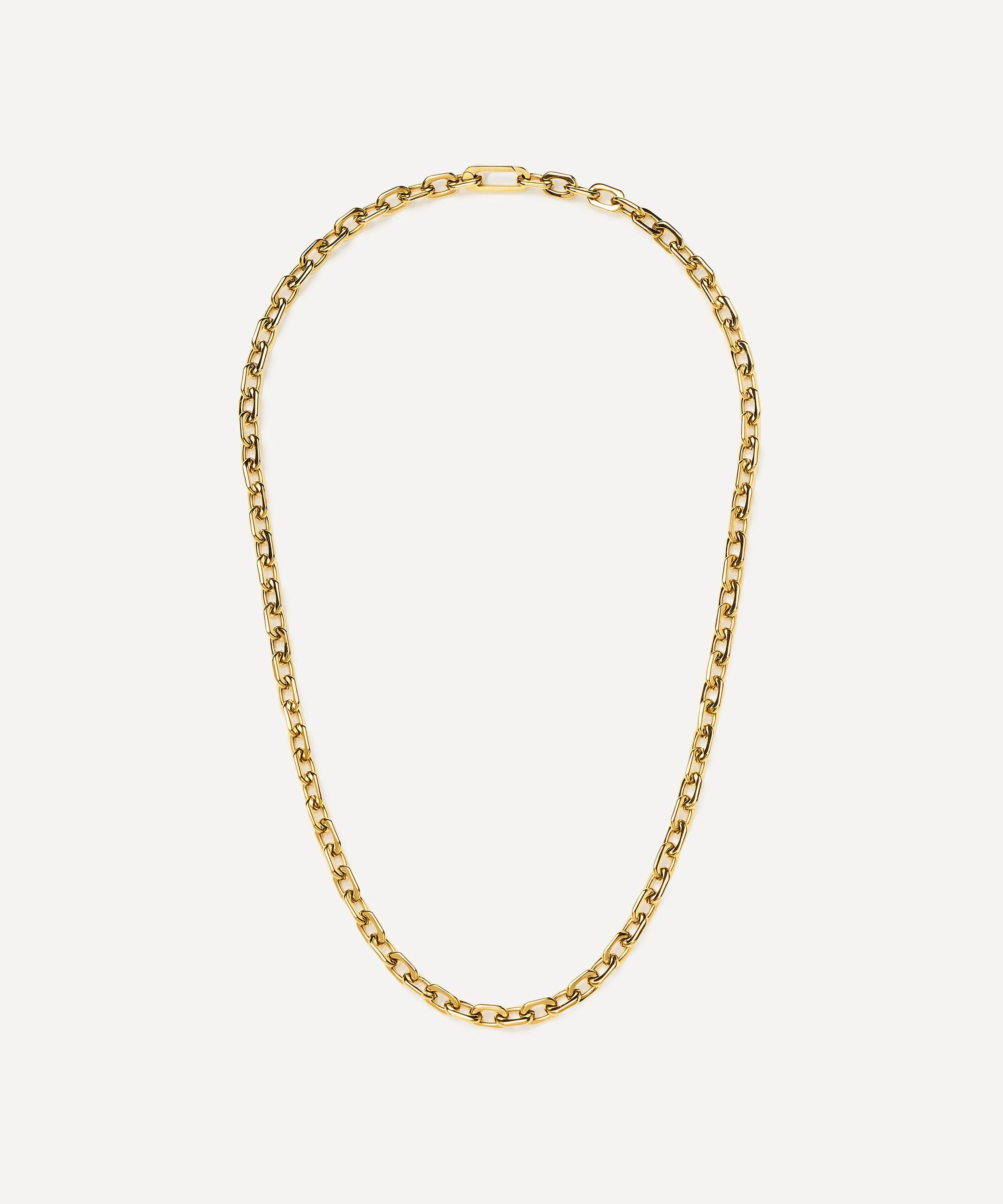 18ct Gold-Plated Square Paperclip Chain Necklace - 1