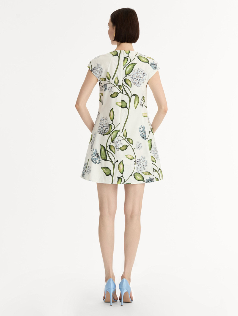 PORCELAIN FLOWER COTTON POPLIN MINI DRESS 3