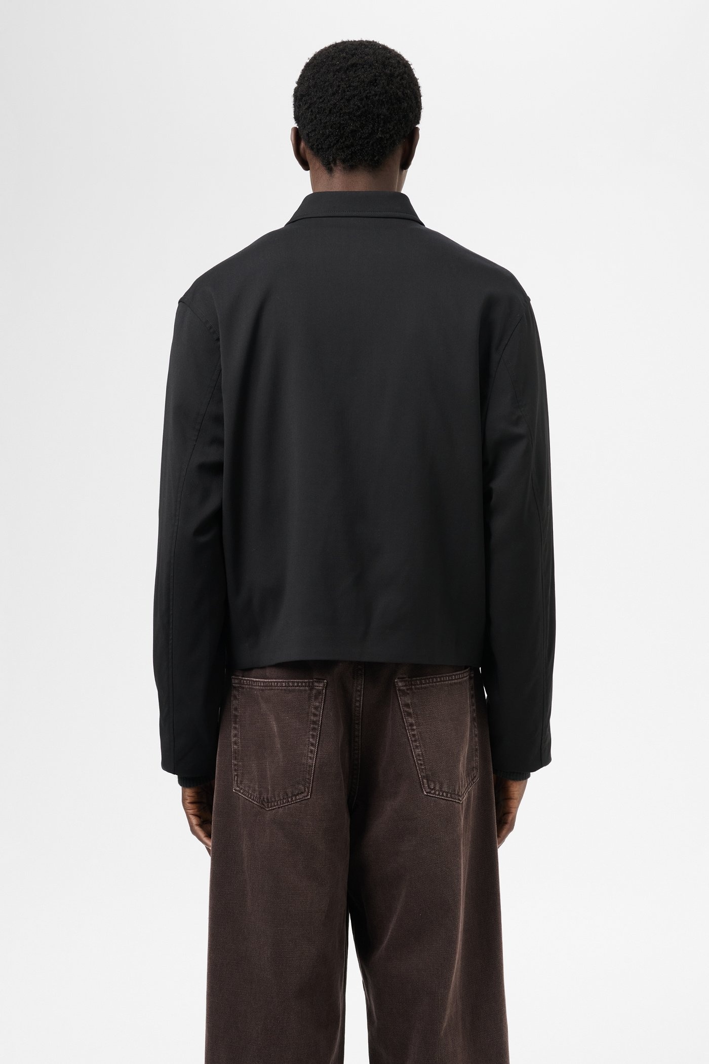 Mini Jacket Black Worsted Wool - 6